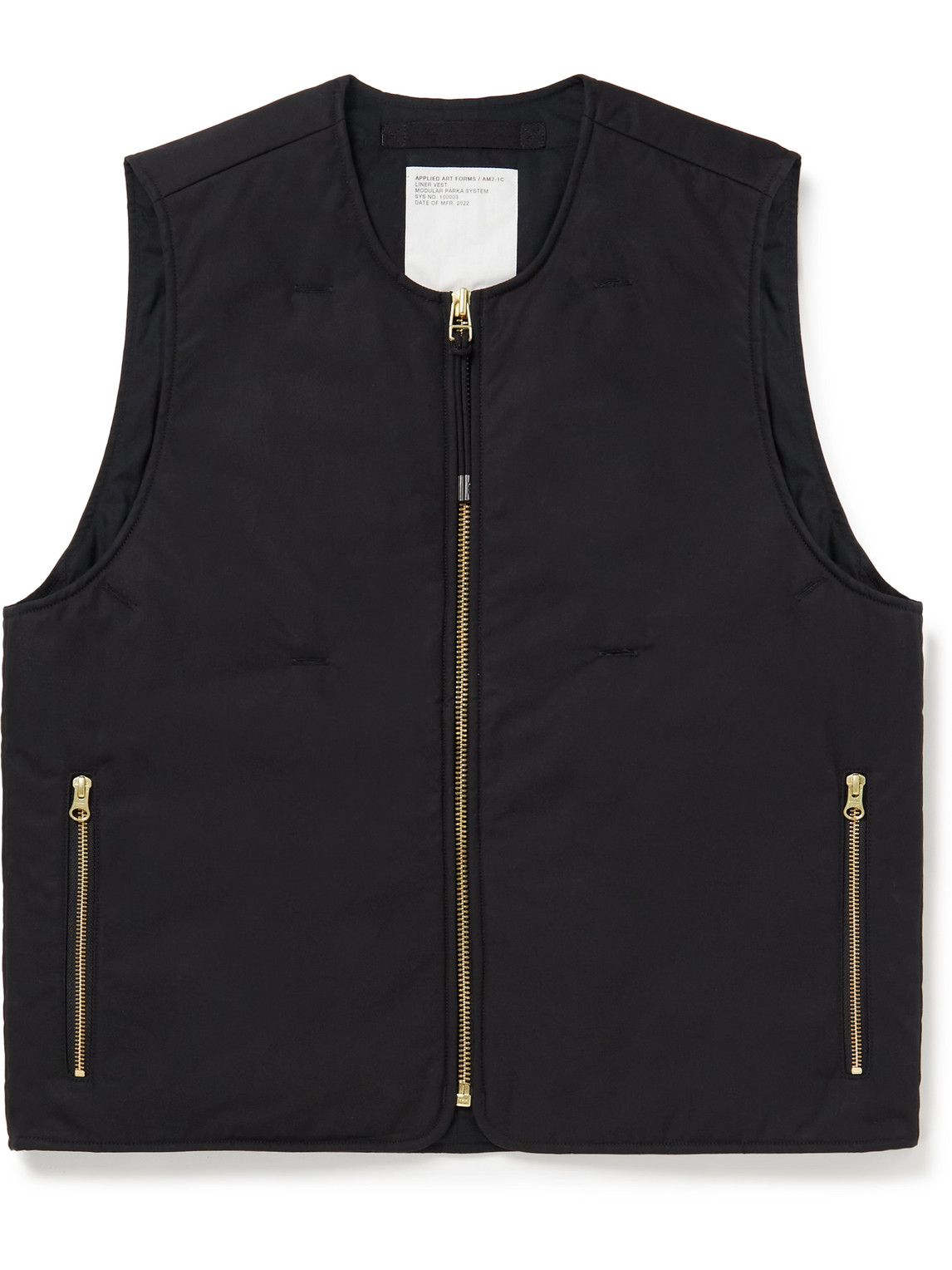 Applied Art Forms Am2-1c Cotton-canvas Gilet In Black