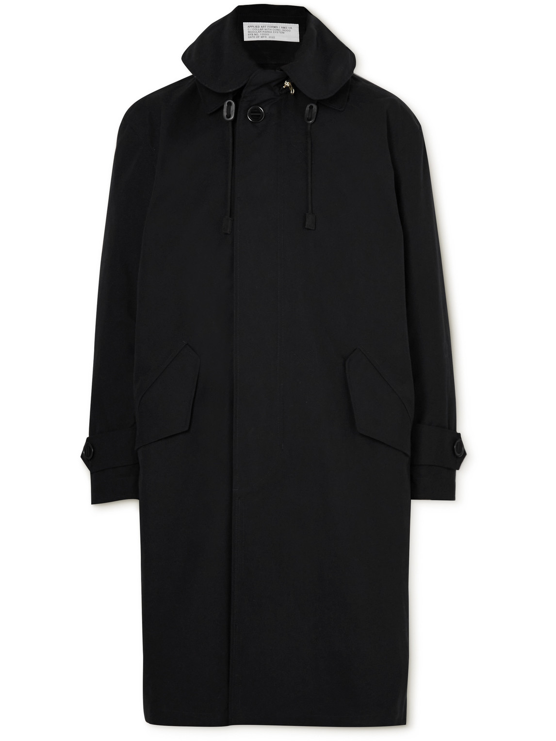 Applied Art Forms Am2-1a Convertible Padded Cotton Hooded Parka With Detachable Liner In Black