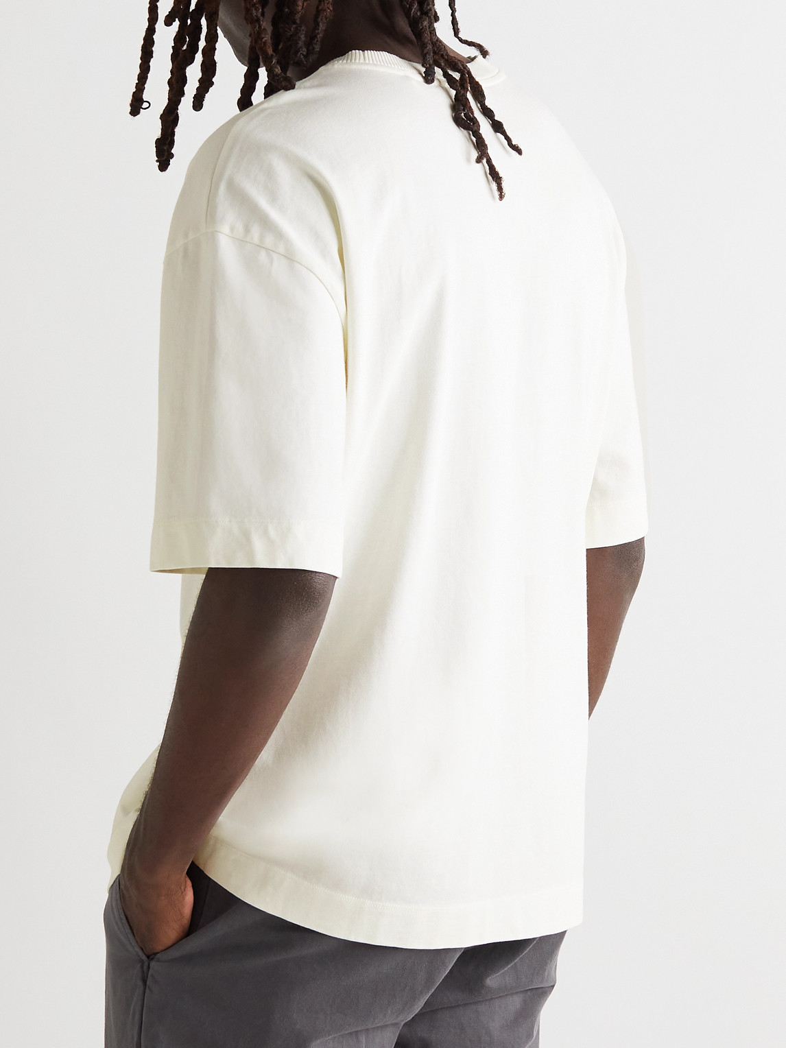 Shop Applied Art Forms Lm1-4 Cotton-jersey T-shirt In Neutrals