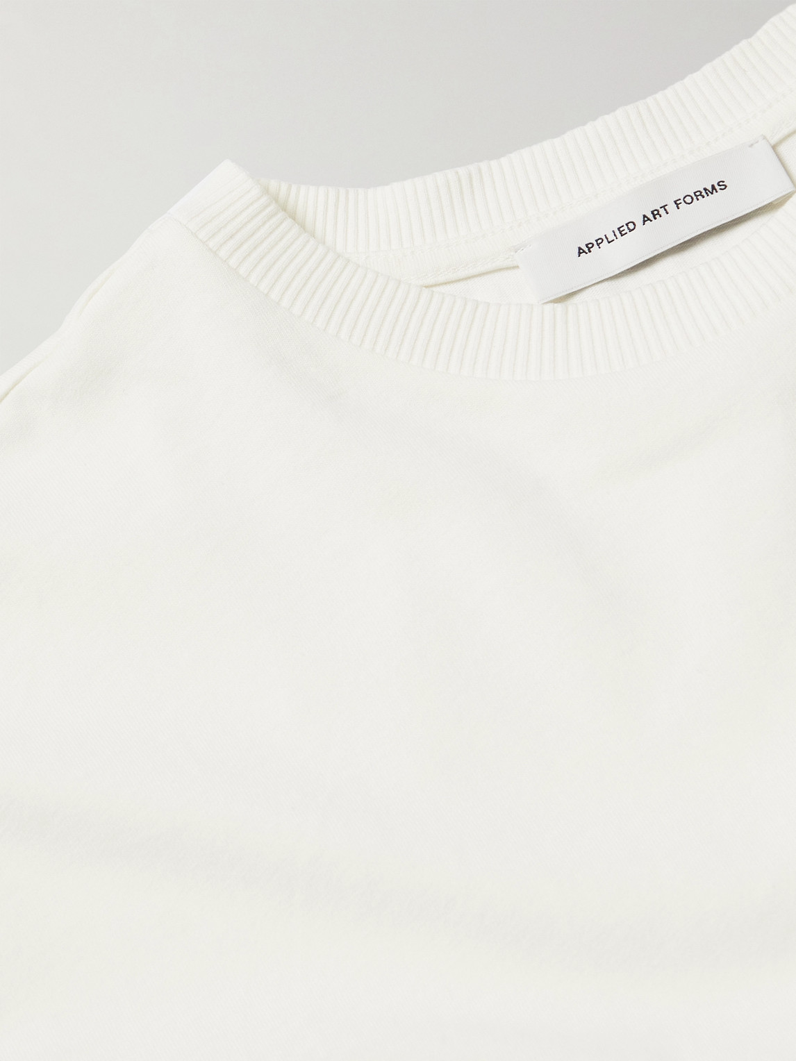 Shop Applied Art Forms Lm1-4 Cotton-jersey T-shirt In Neutrals