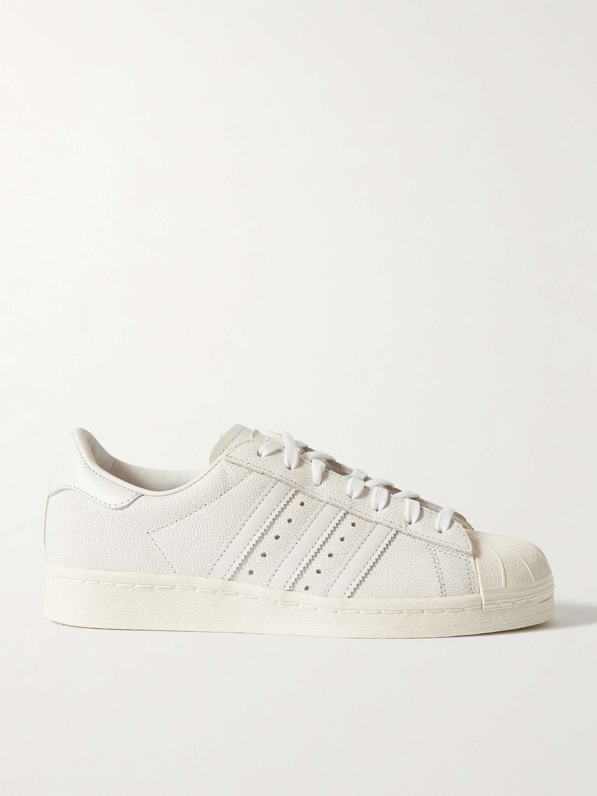 ADIDAS ORIGINALS Superstar 82 Rubber-Trimmed Pebble-Grain Leather Sneakers Men | MR PORTER