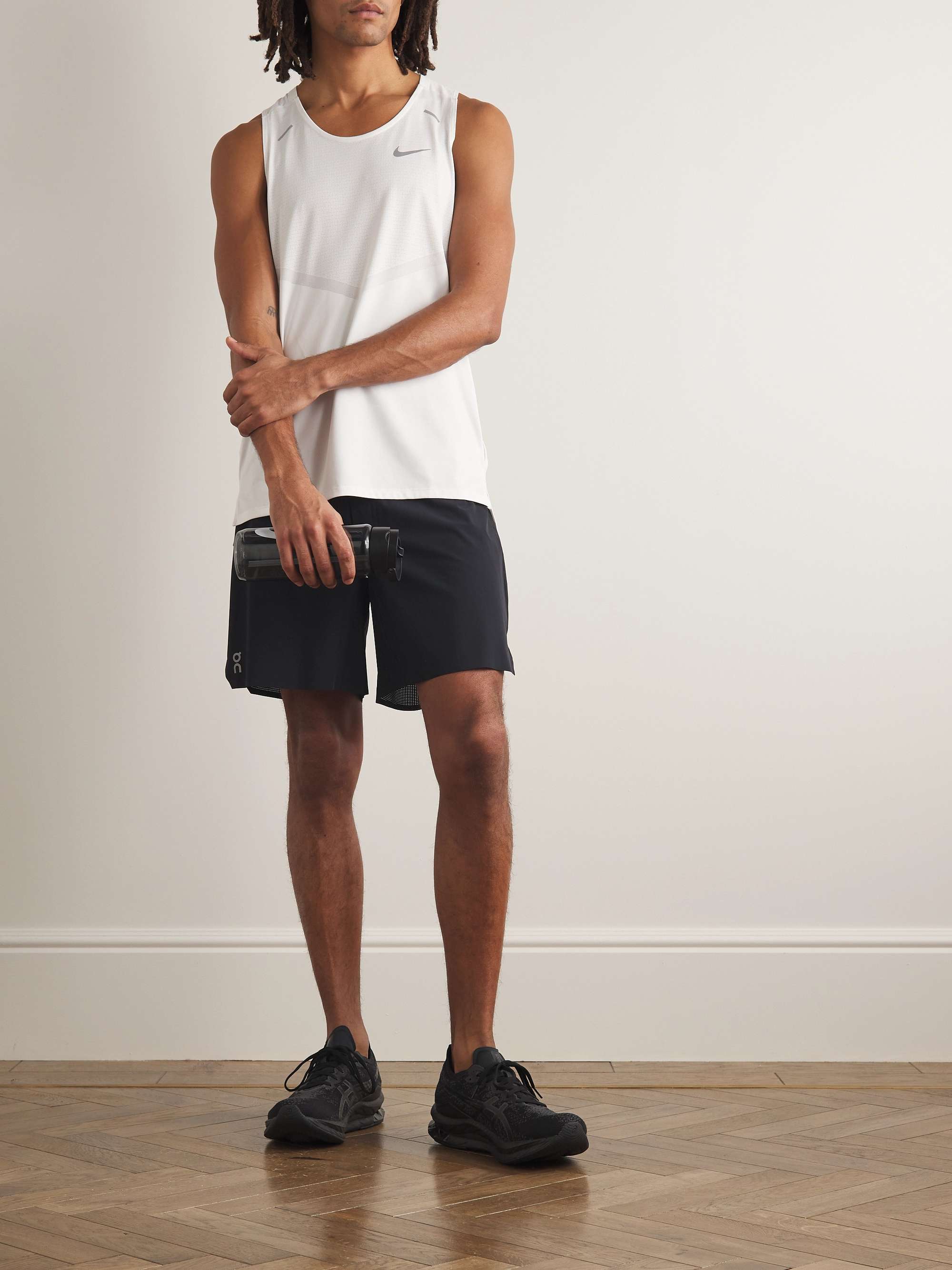 ASICS Kinsei Blast Rubber-Trimmed Mesh Running Sneakers