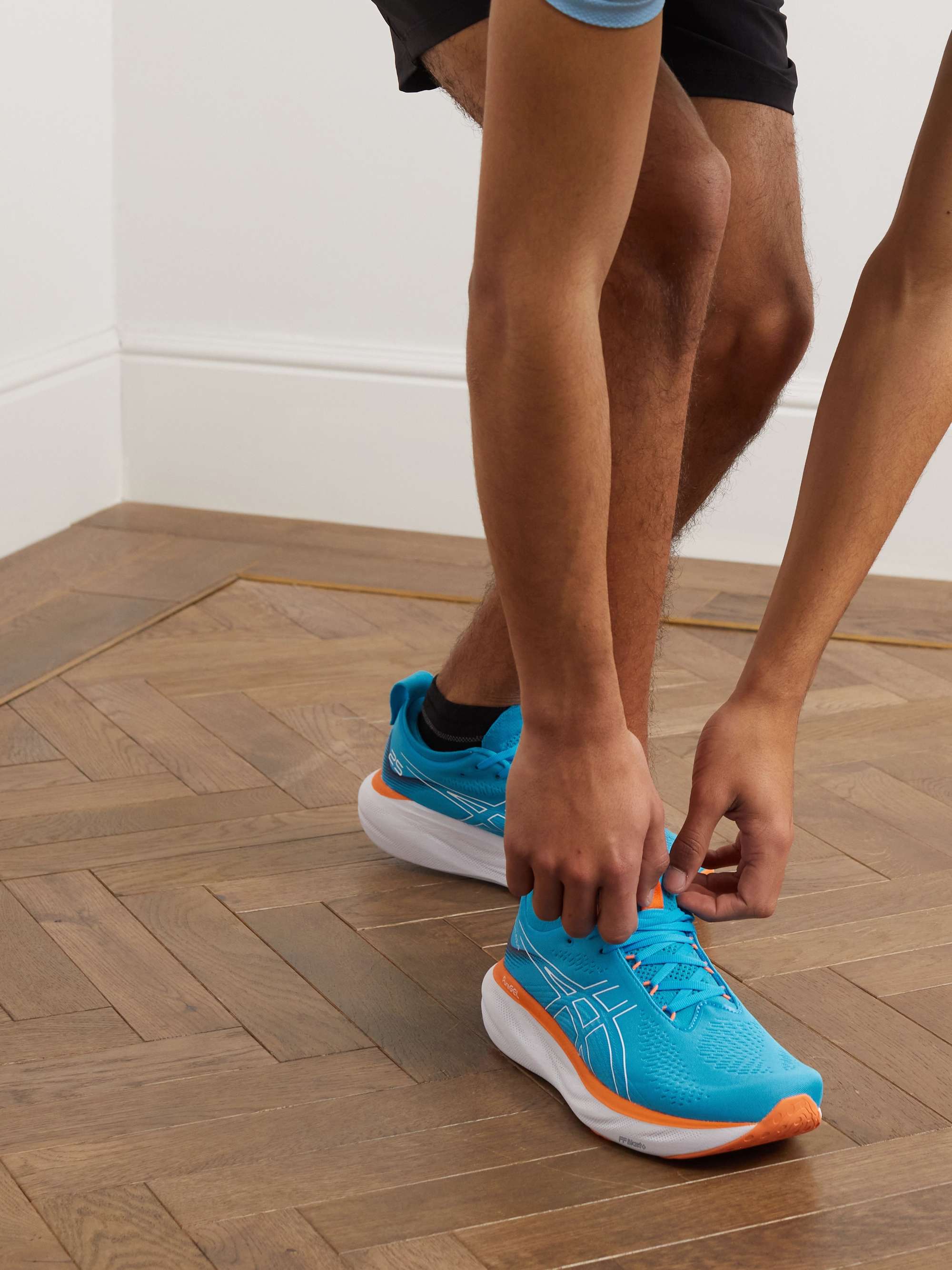 ASICS GEL-NIMBUS® 25 Rubber-Trimmed Mesh Running Shoes