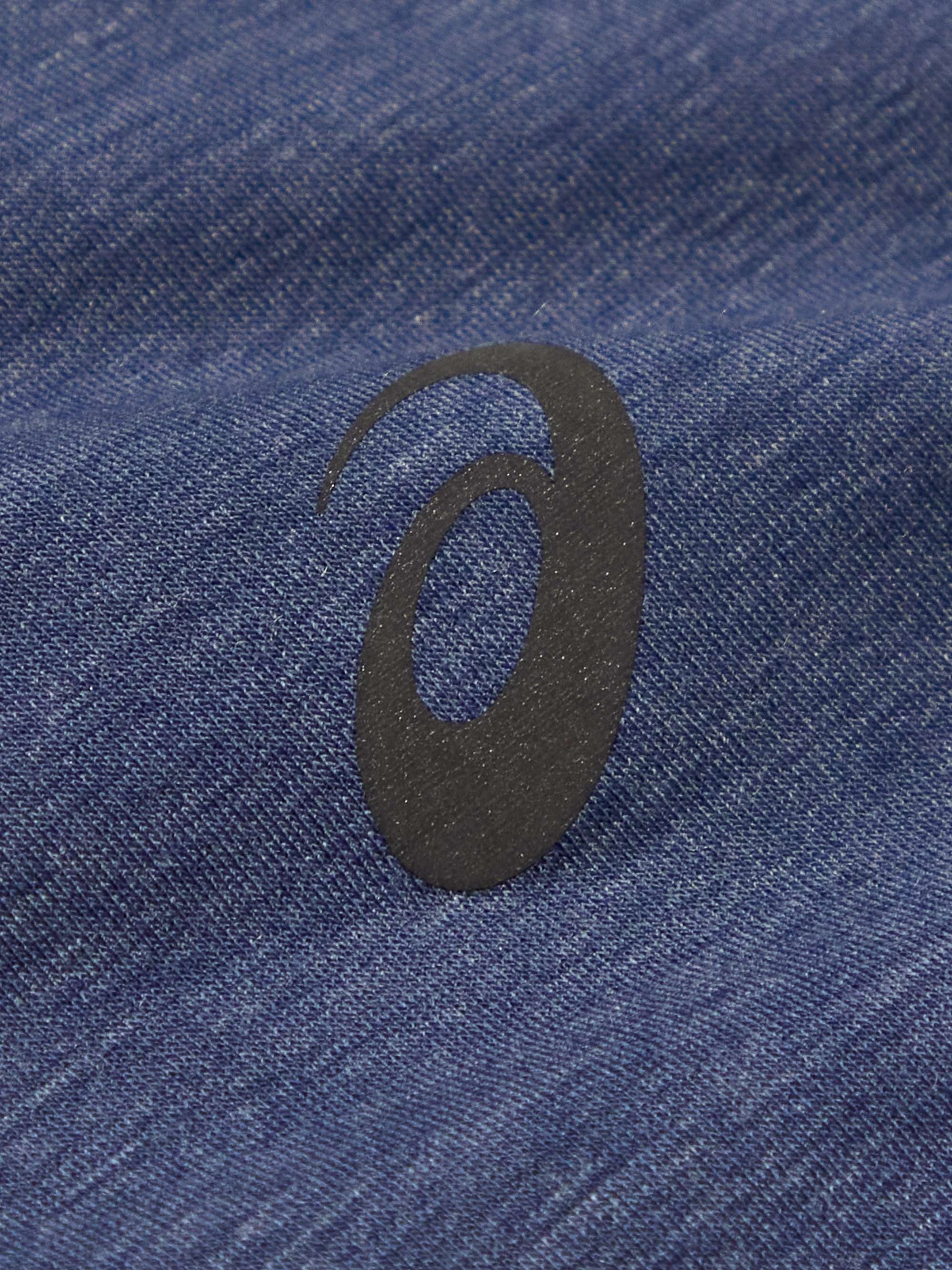 ASICS METARUN™ Logo-Print Recycled-Jersey Half-Zip Top