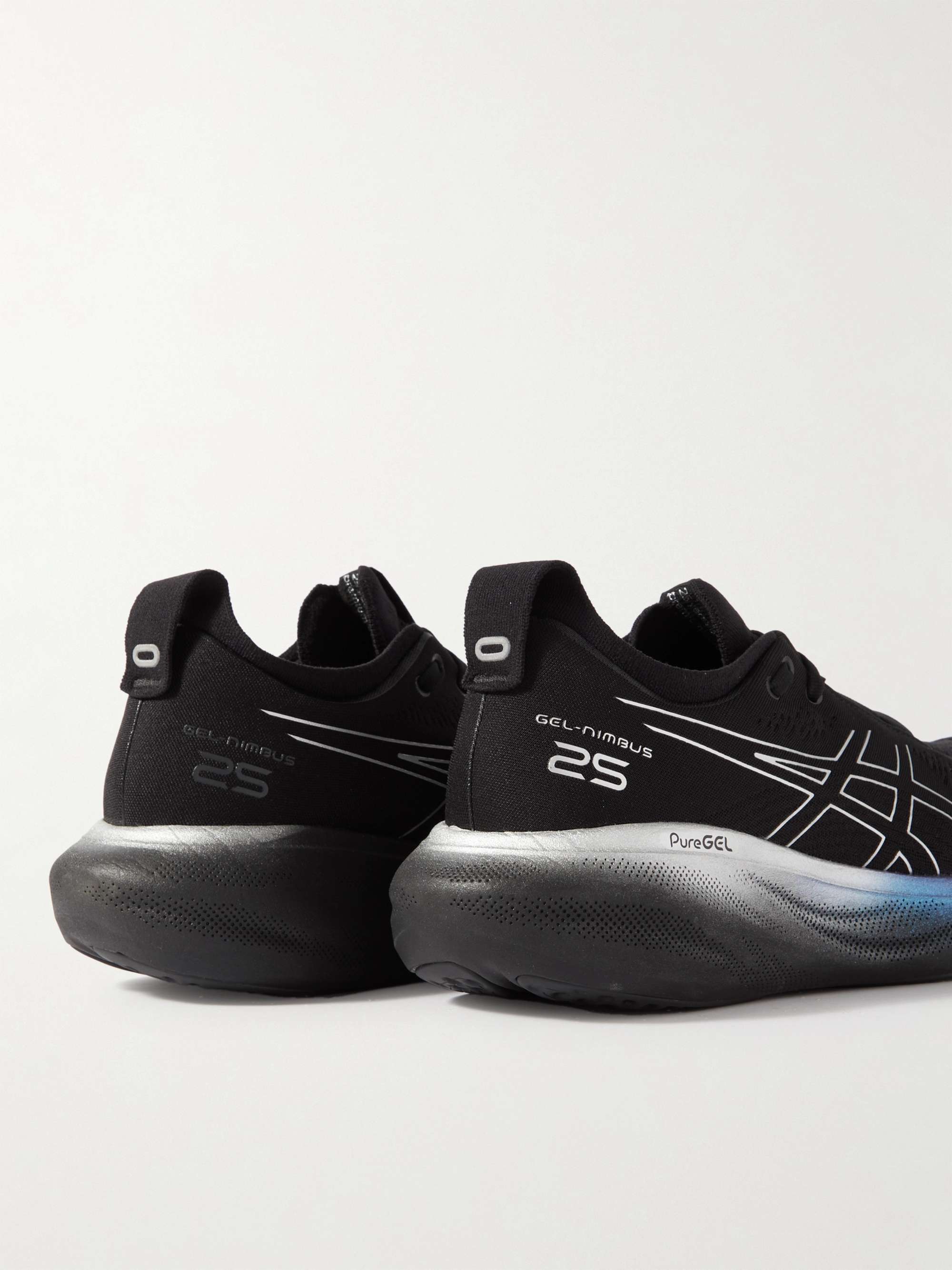 ASICS GEL-NIMBUS® 25 Rubber-Trimmed Mesh Running Shoes
