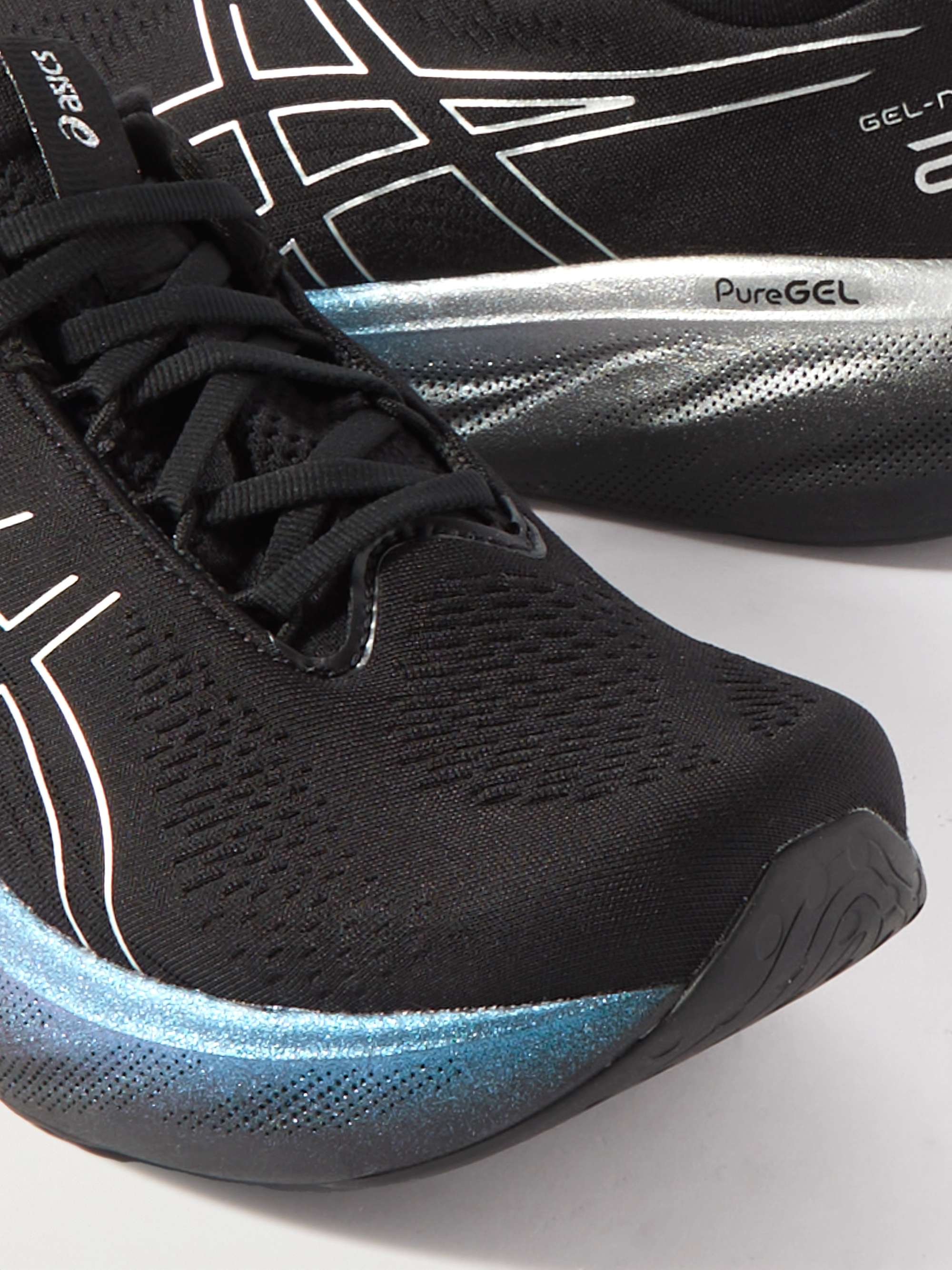 ASICS GEL-NIMBUS® 25 Rubber-Trimmed Mesh Running Shoes