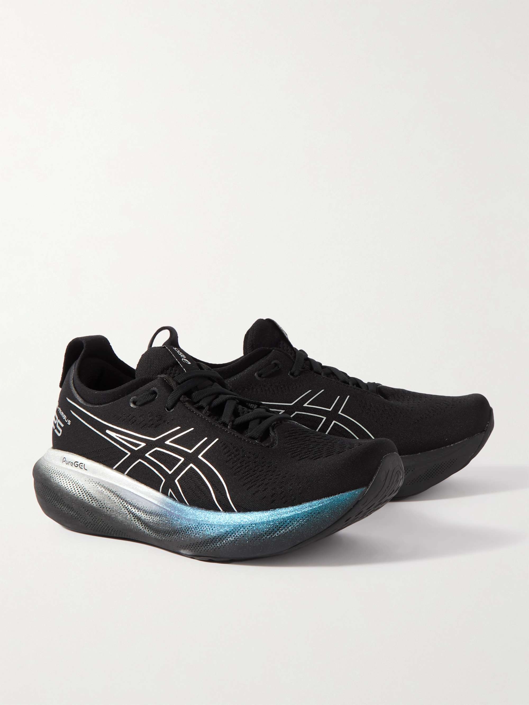 ASICS GEL-NIMBUS® 25 Rubber-Trimmed Mesh Running Shoes