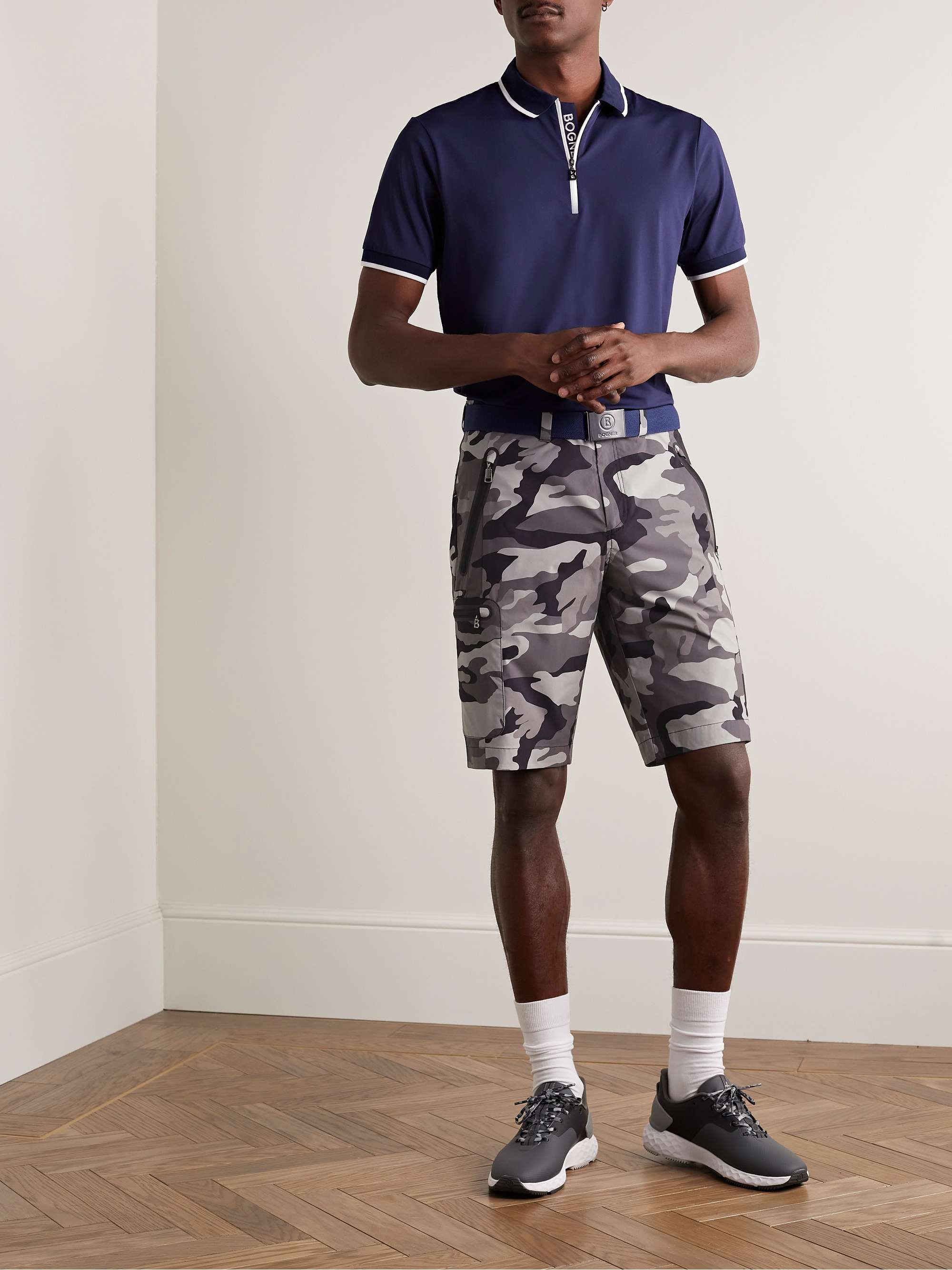 BOGNER Milo Slim-Fit Camouflage-Print Shell Golf Shorts