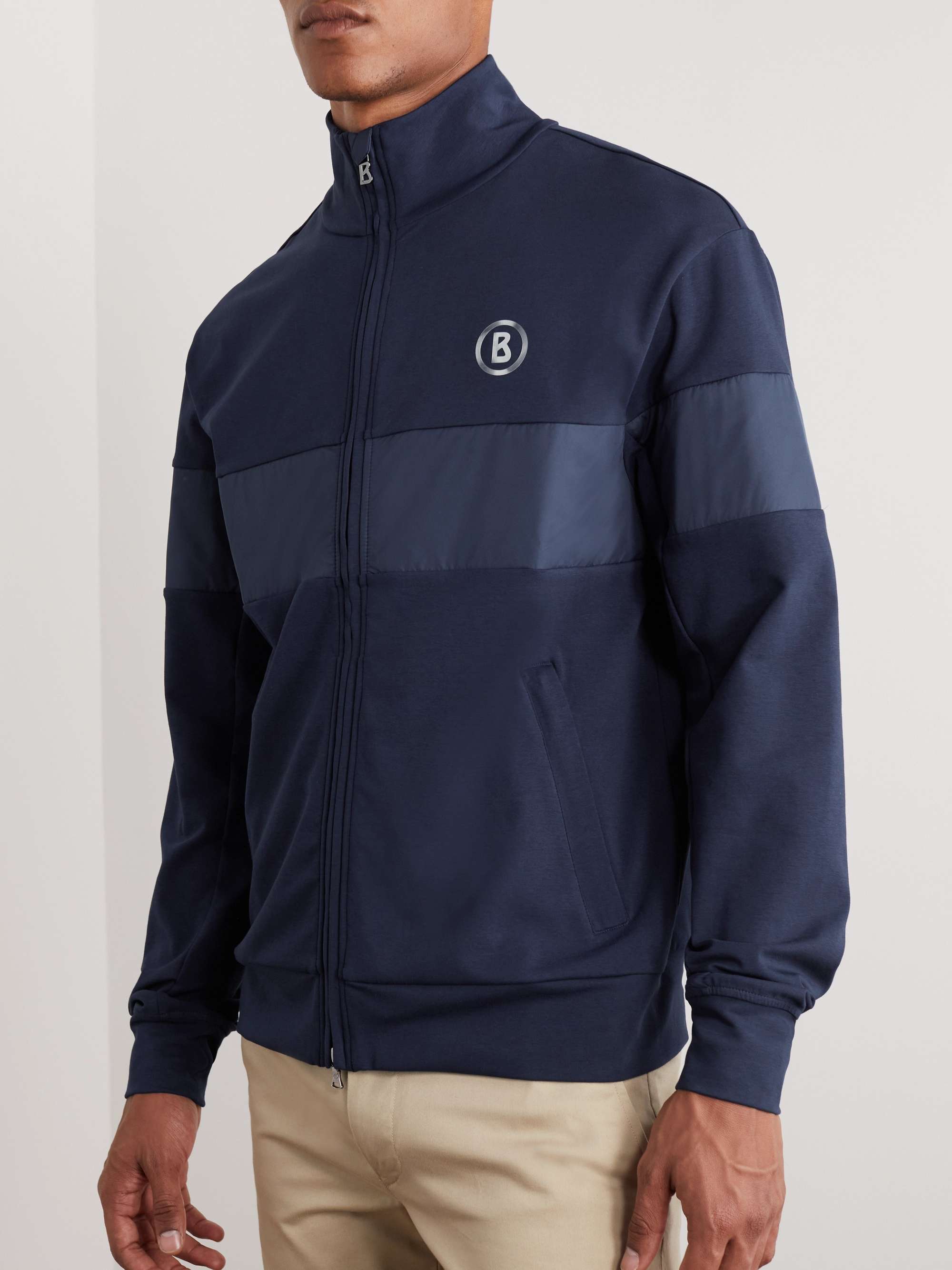 BOGNER Logo-Print Shell and Stretch-Jersey Padded Jacket