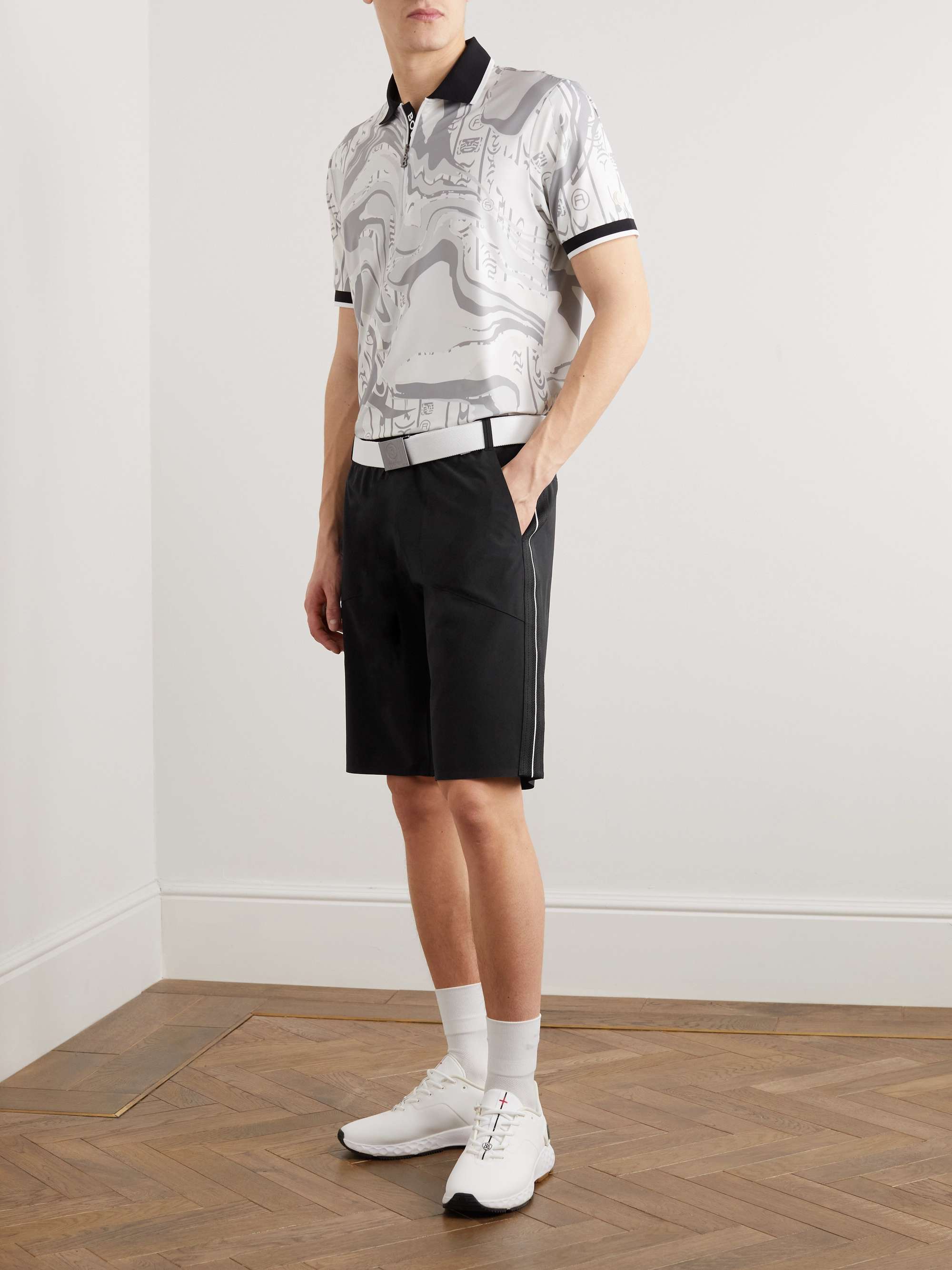 BOGNER Vilson Straight-Leg Stretch-Shell Golf Shorts