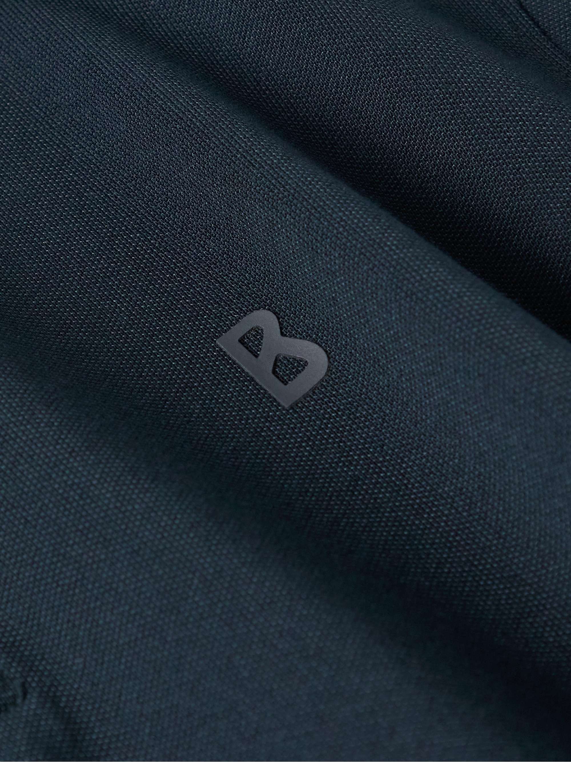 BOGNER Timo Logo-Appliquéd Striped Cotton-Blend Piqué Polo Shirt