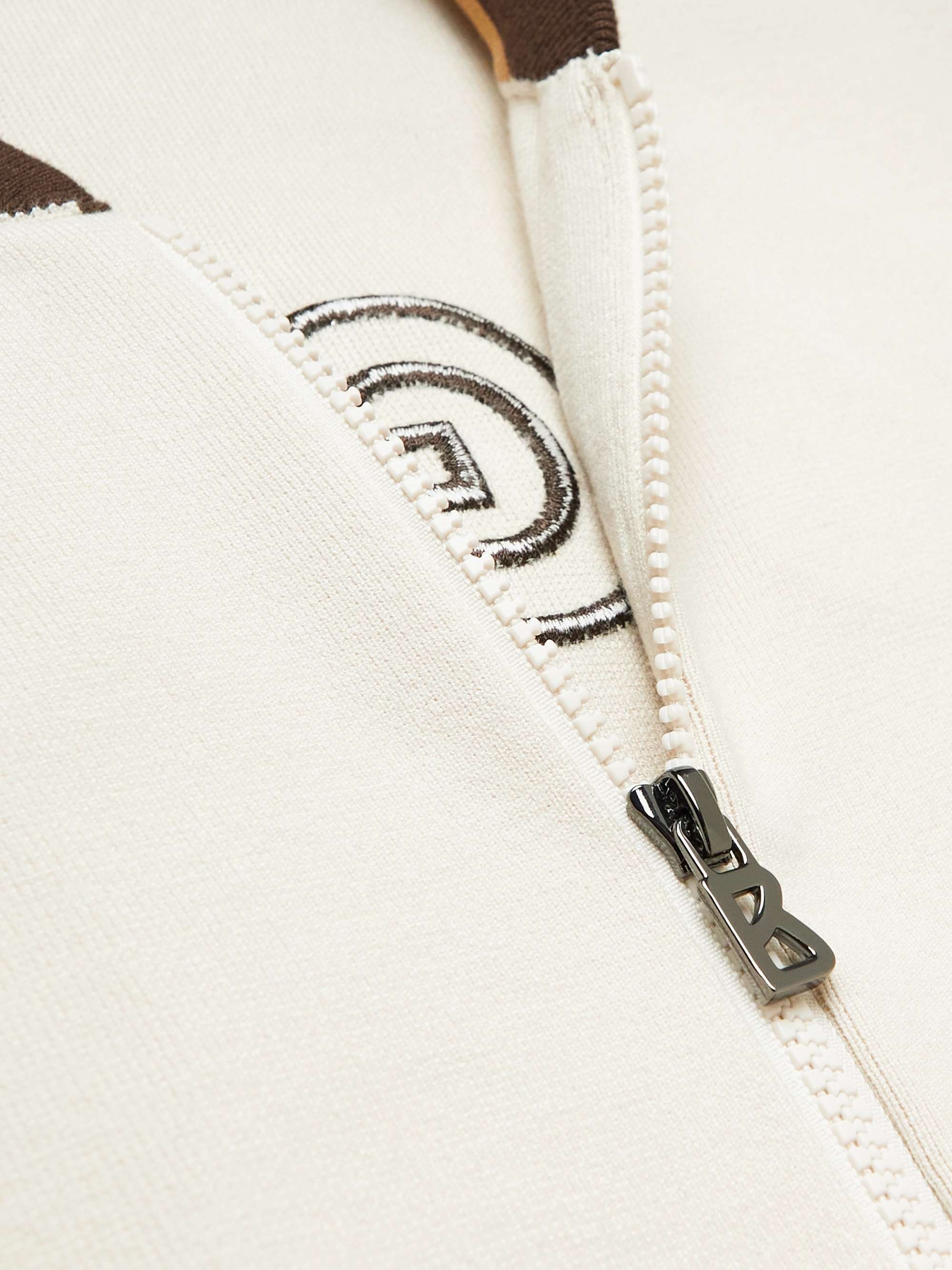 BOGNER Theodor Logo-Embroidered Stretch-Knit Golf Bomber Jacket