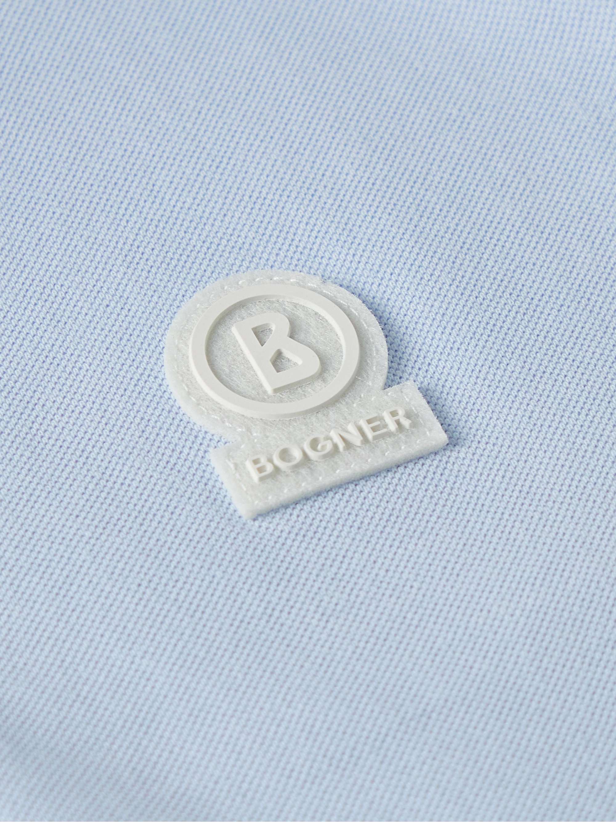 BOGNER Fion Slim-Fit Logo-Appliquéd Stretch-Cotton Piqué Polo Shirt