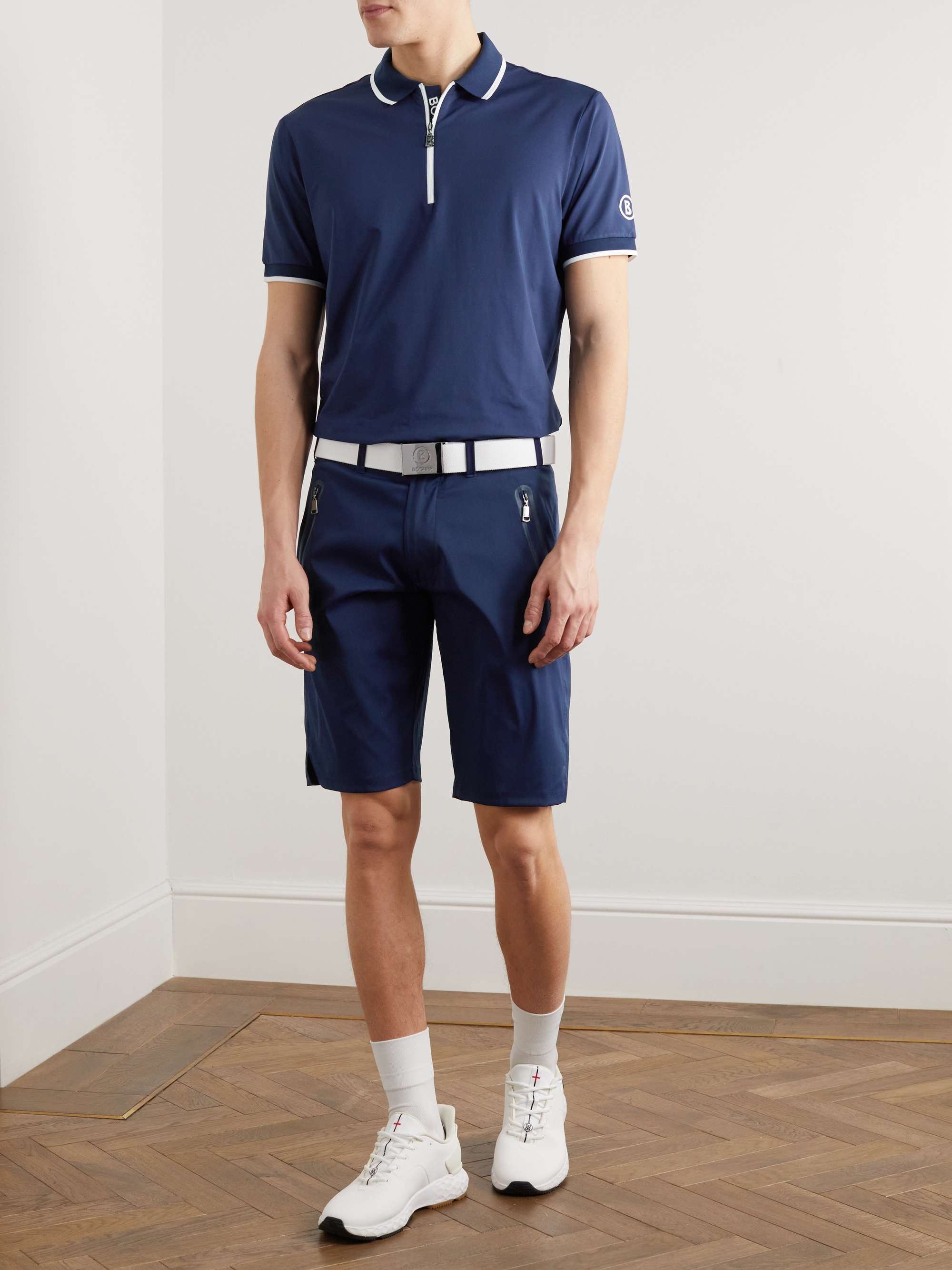 BOGNER Covin Straight-Leg Stretch-Twill Golf Shorts