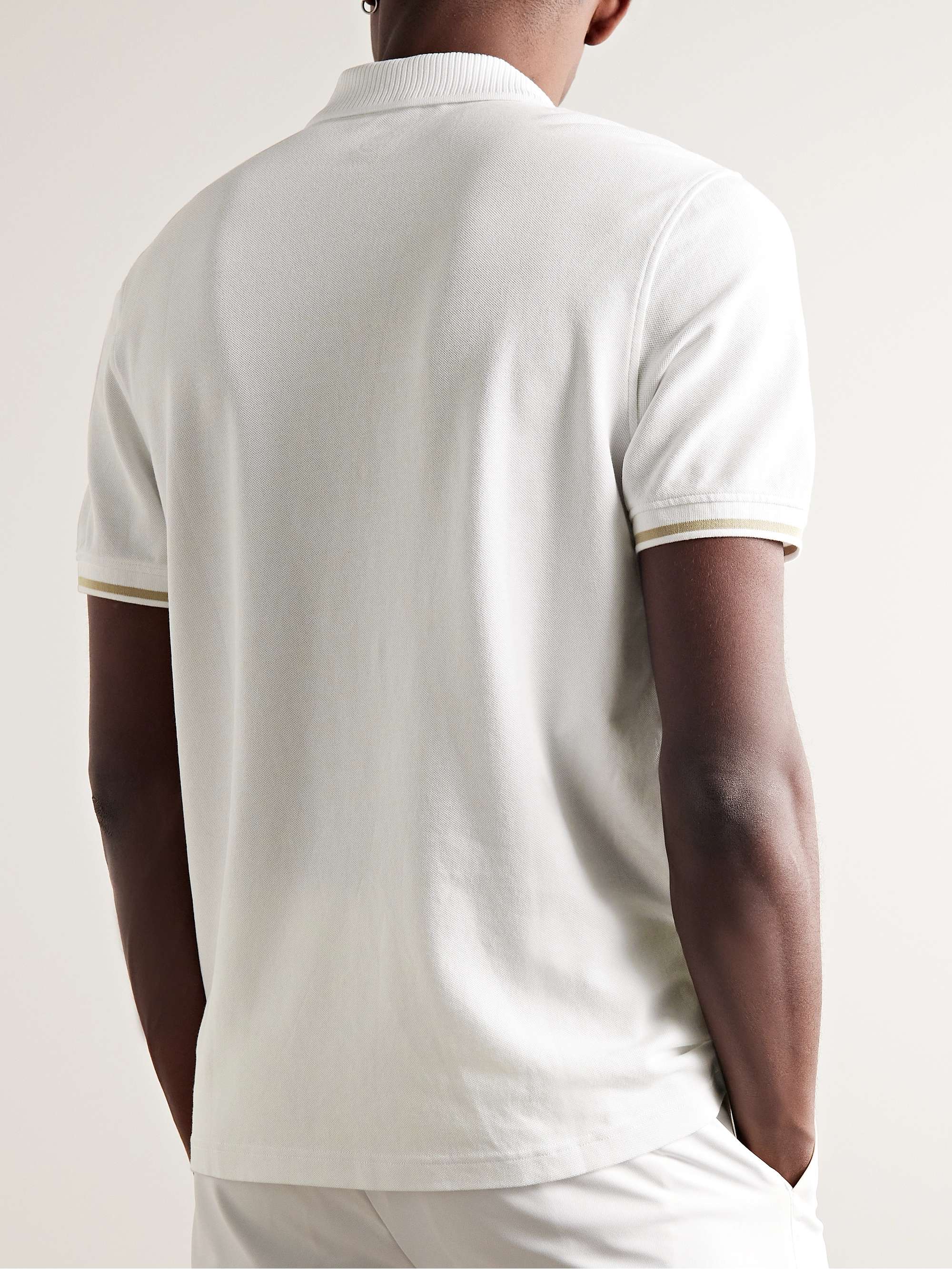 BOGNER Fion Slim-Fit Logo-Appliquéd Stretch-Cotton Piqué Polo Shirt