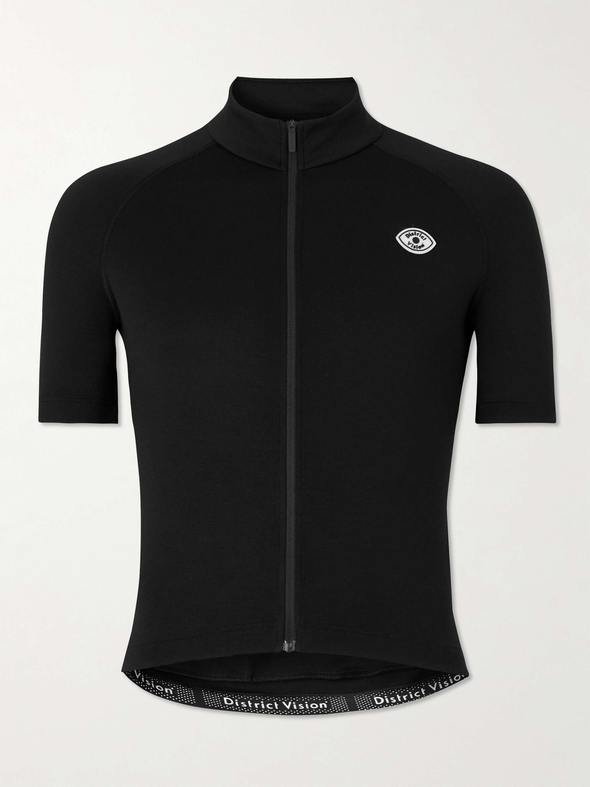 DISTRICT VISION Logo-Appliqued Sportwool Cycling Jersey