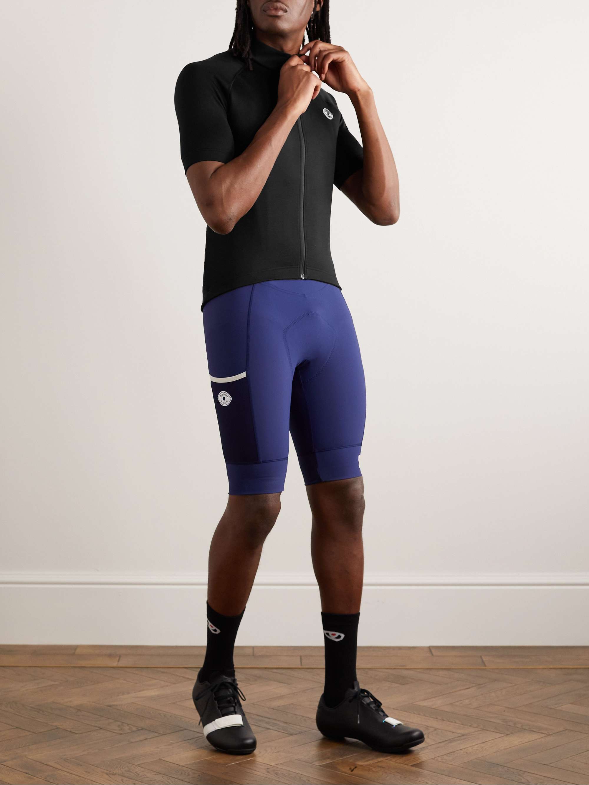 DISTRICT VISION Logo-Appliquéd Sportwool Cycling Jersey