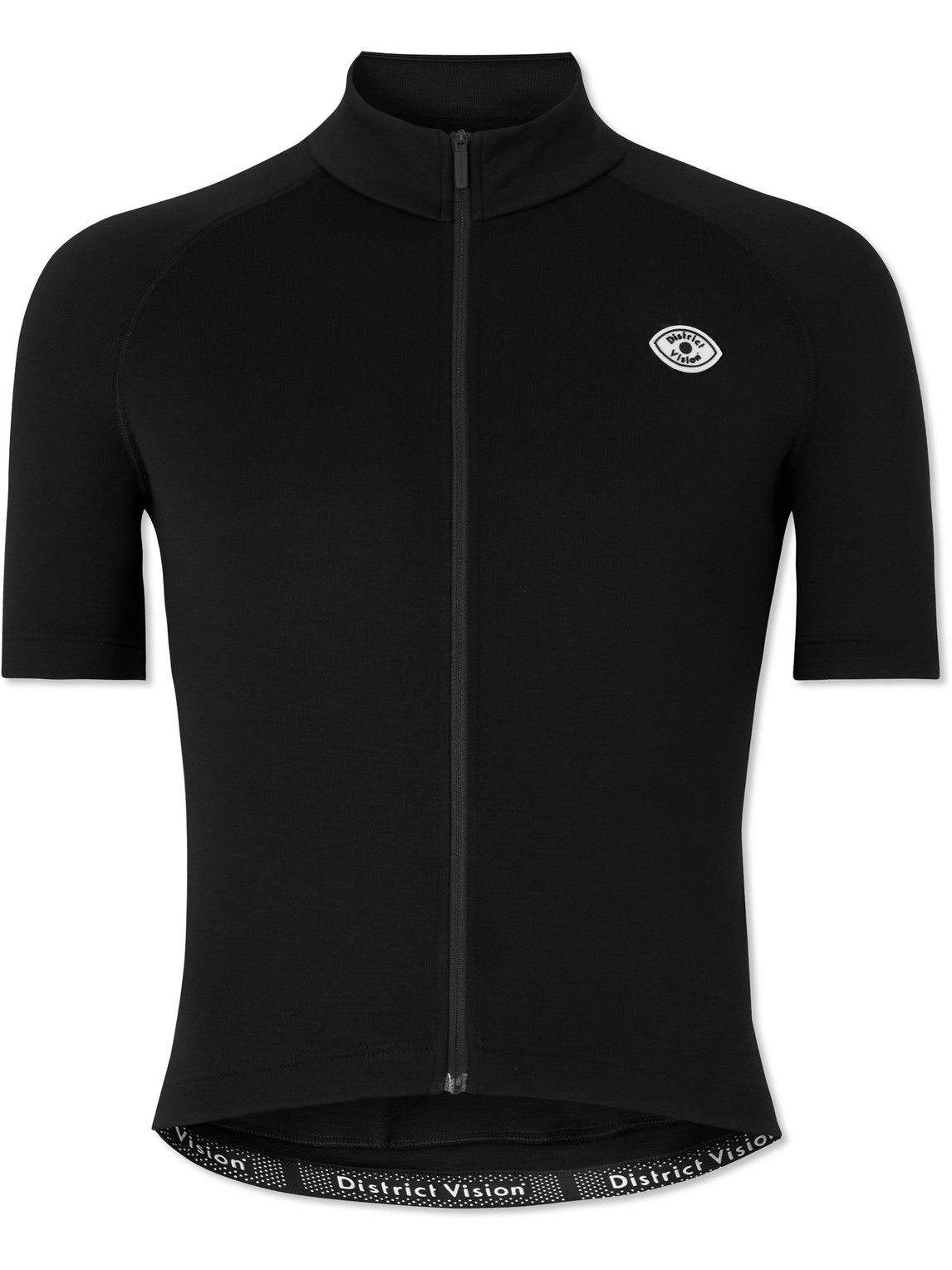 DISTRICT VISION LOGO-APPLIQUÉD SPORTWOOL CYCLING JERSEY