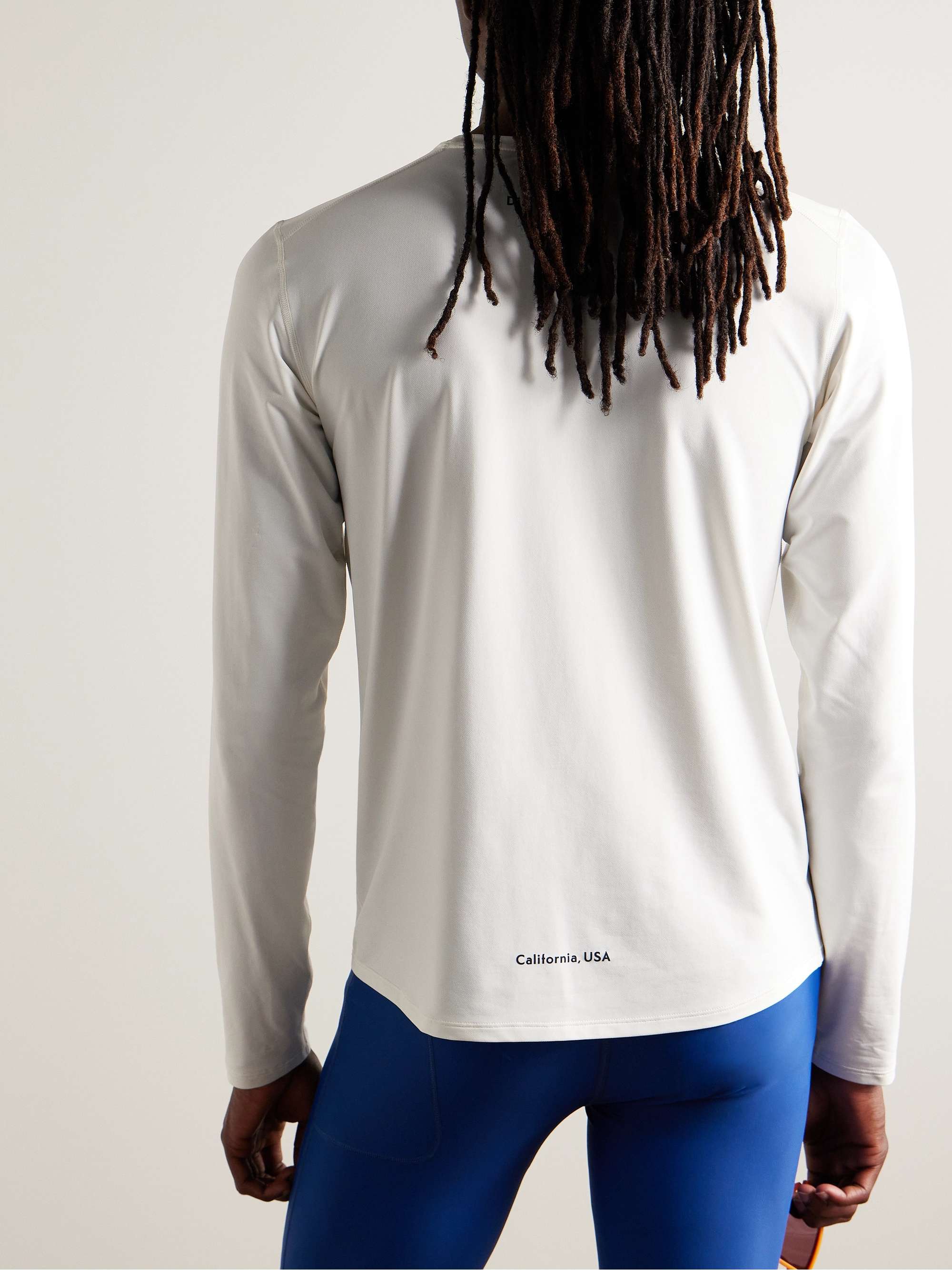 DISTRICT VISION Logo-Print Stretch-Jersey Running T-Shirt