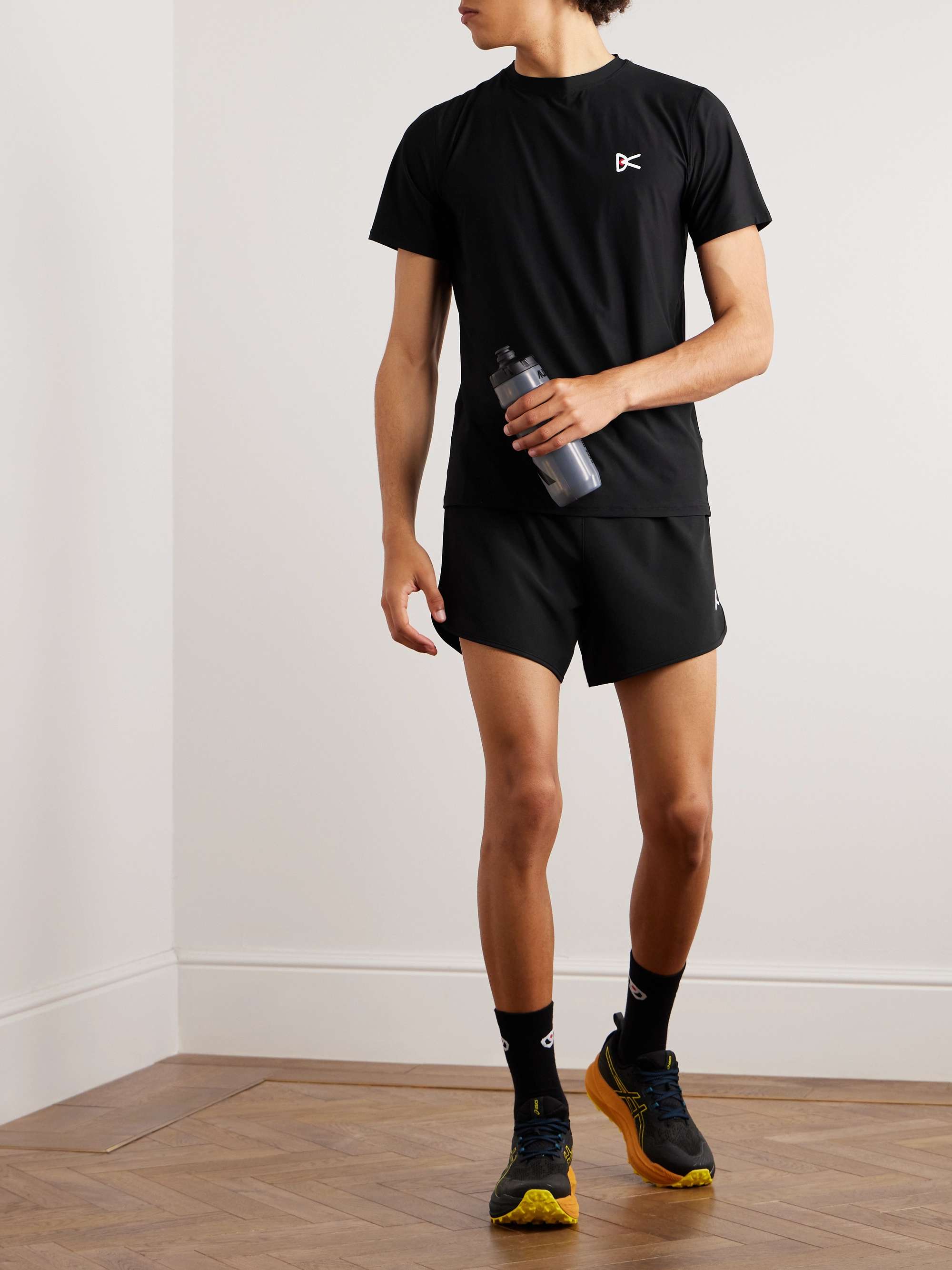 DISTRICT VISION Spino Straight-Leg Stretch-Shell Drawstring Shorts