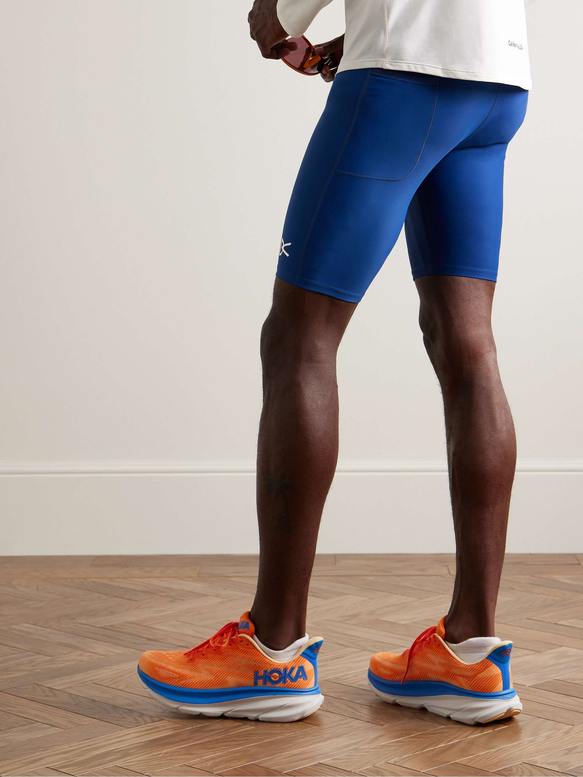 DISTRICT VISION TomTom Speed Tight Stretch Tech-Shell Running Shorts