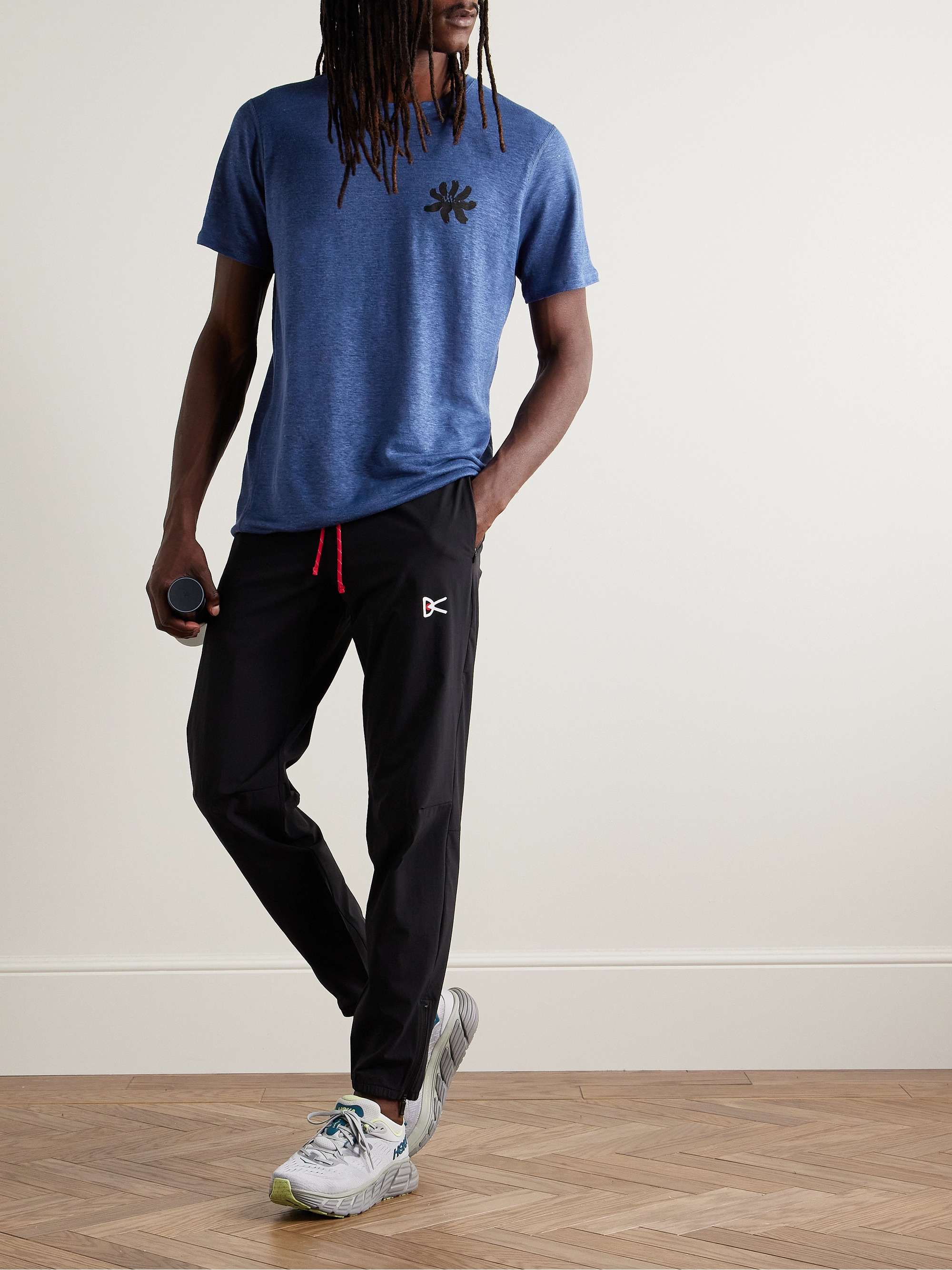 DISTRICT VISION Logo-Print Hemp Running T-Shirt
