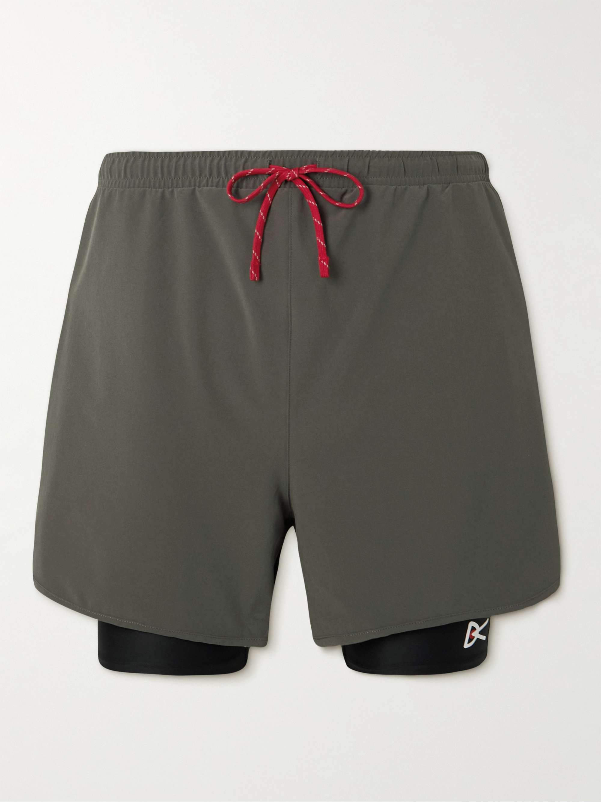DISTRICT VISION Aaron Layered Mesh-Trimmed Shell Drawstring Shorts