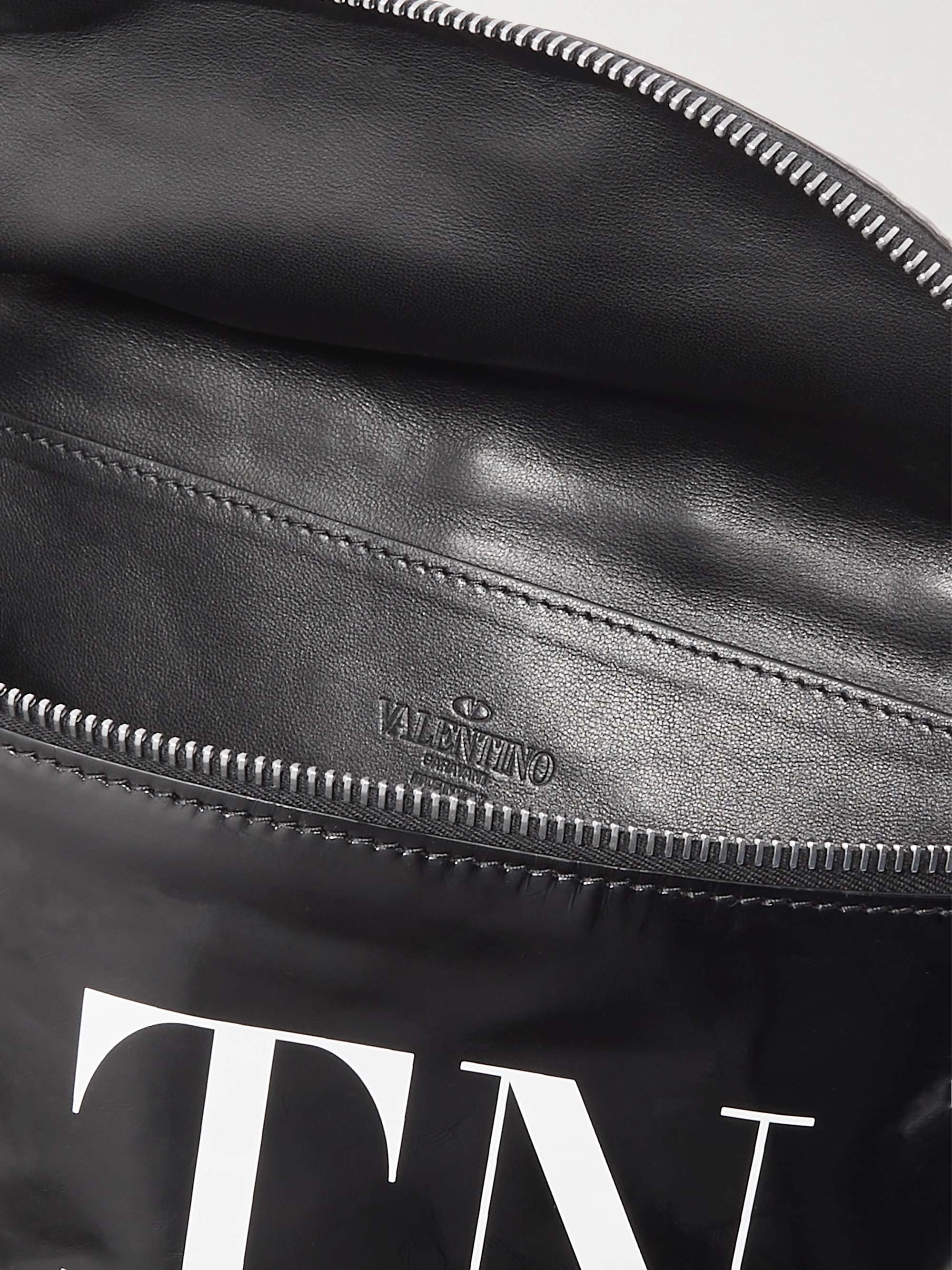 VALENTINO GARAVANI Valentino Garavani Logo-Print Patent-Leather Belt Bag