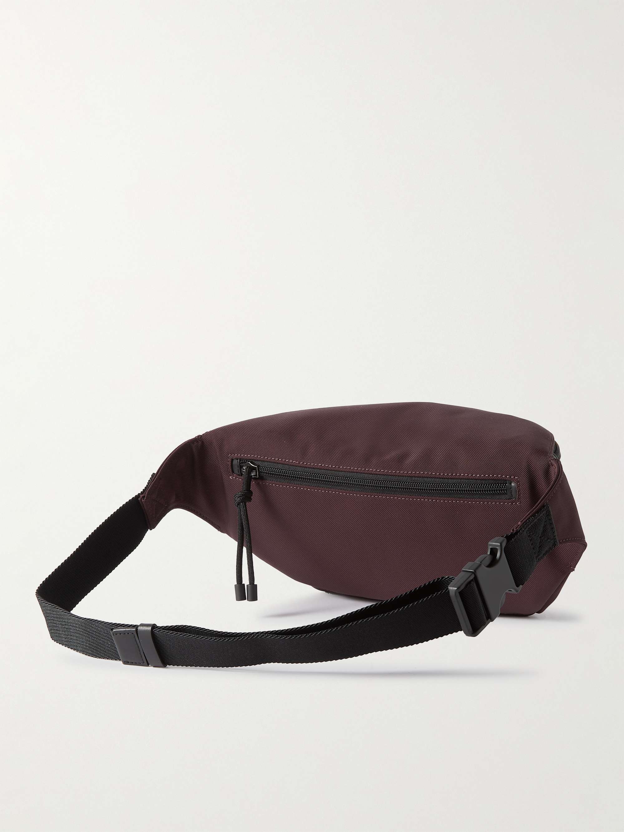 VALENTINO GARAVANI Valentino Garavani Logo-Print Leather-Trimmed Canvas Belt Bag