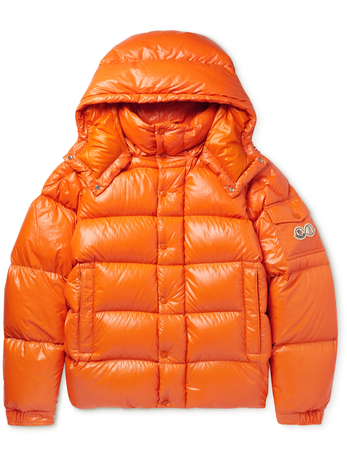 Moncler Extraordinary Forever Maya Quilted Shell Jacket In Orange