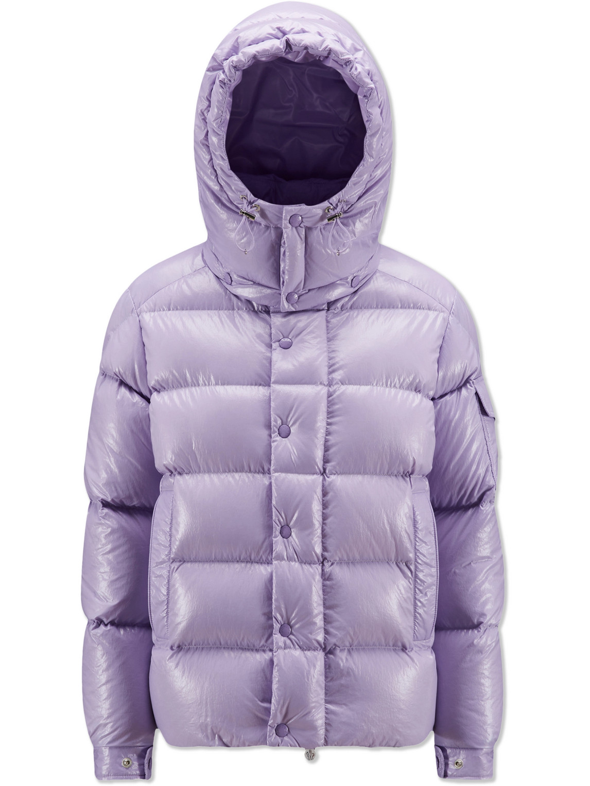 Shop Moncler Maya 70 Quilted Hooded Down Jacket In Purple