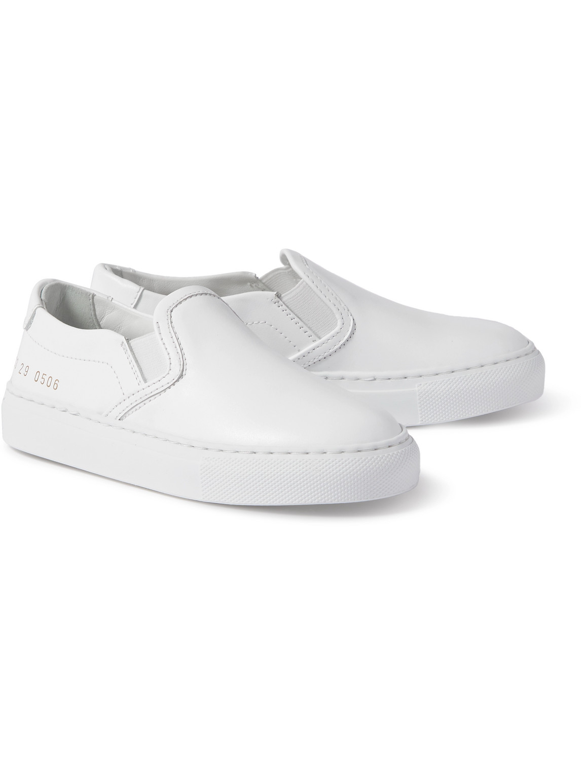 Common Projects Leather Slip-on Sneakers In White