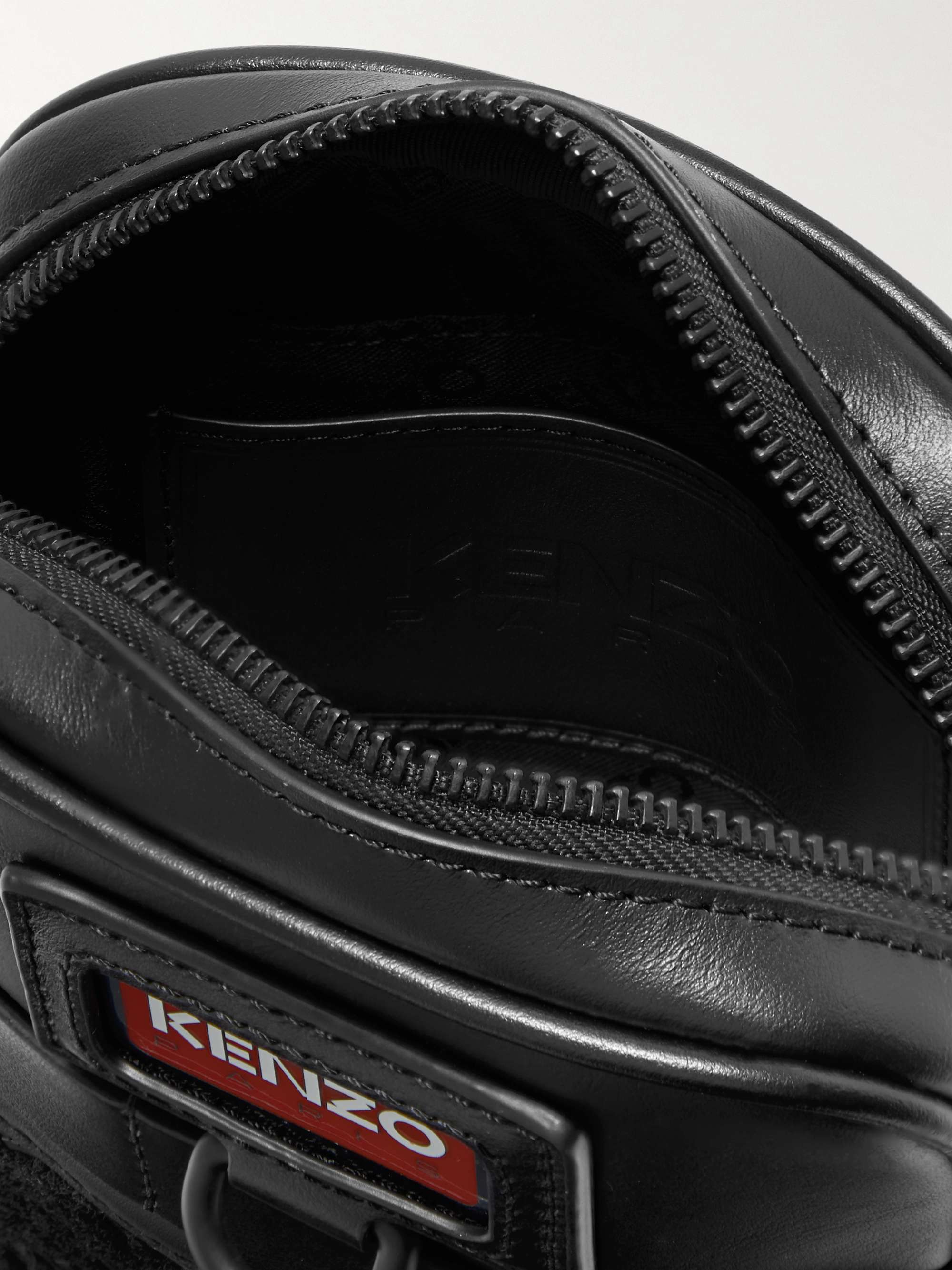 KENZO Jungle LogoAppliquéd Leather Messenger Bag for Men MR PORTER