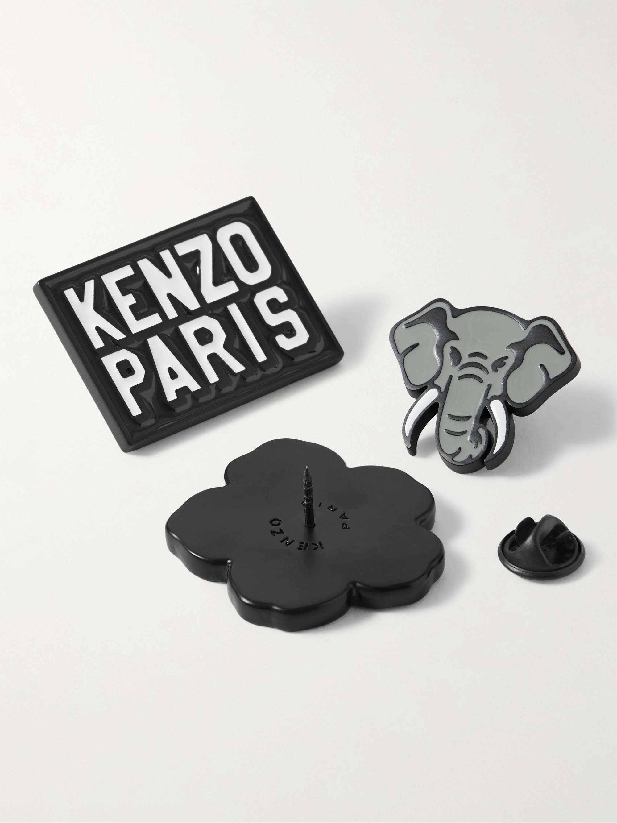 KENZO Set of Three Enamel Pins