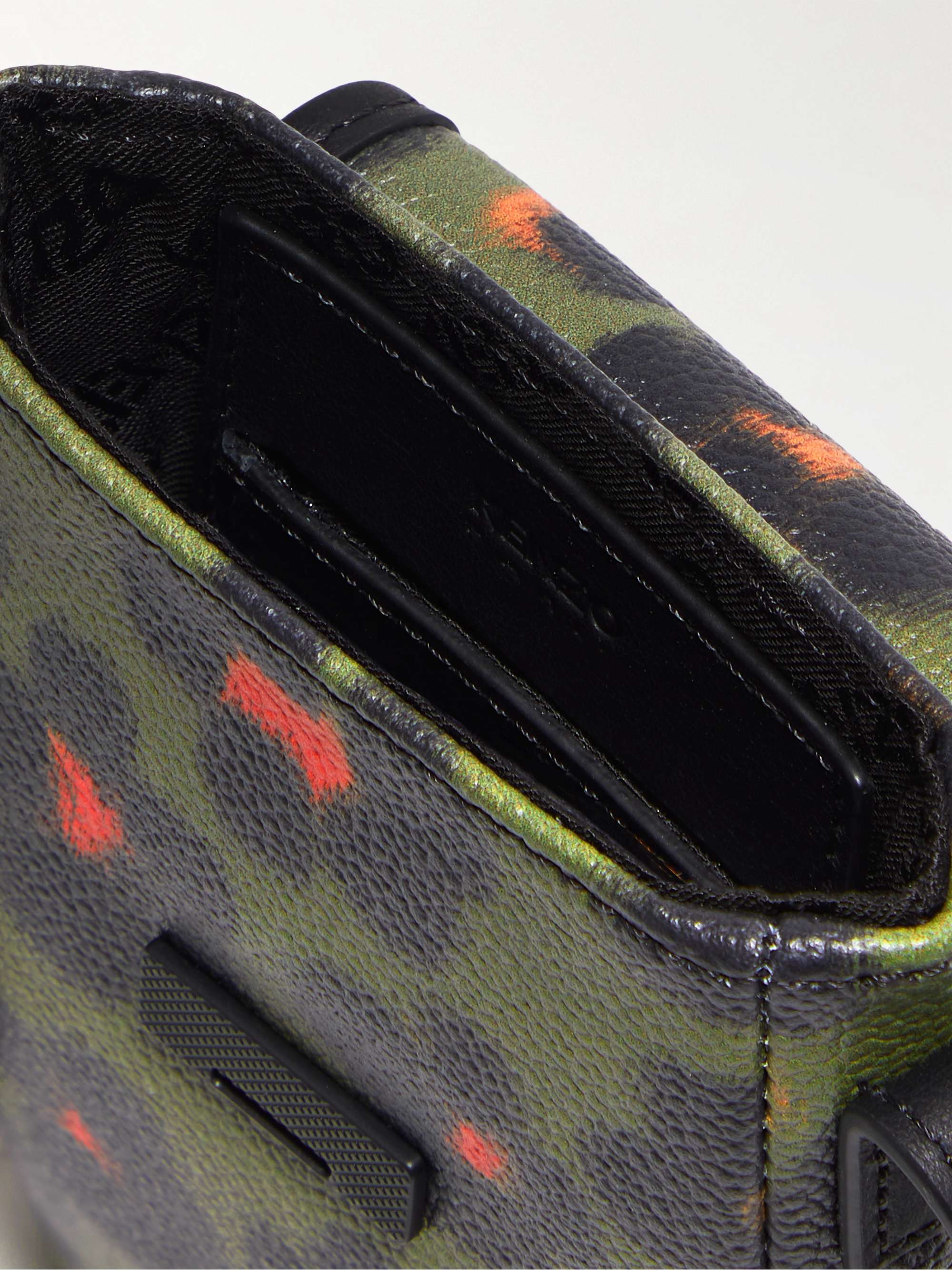 KENZO Discover Floral-Print Faux Leather Phone Pouch
