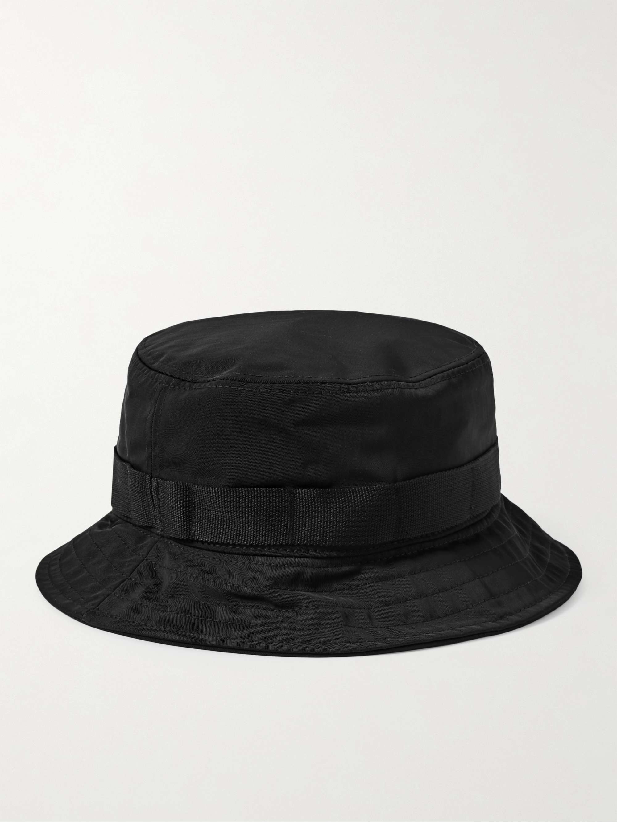 KENZO Logo-Appliquéd Webbing-Trimmed Shell Bucket Hat