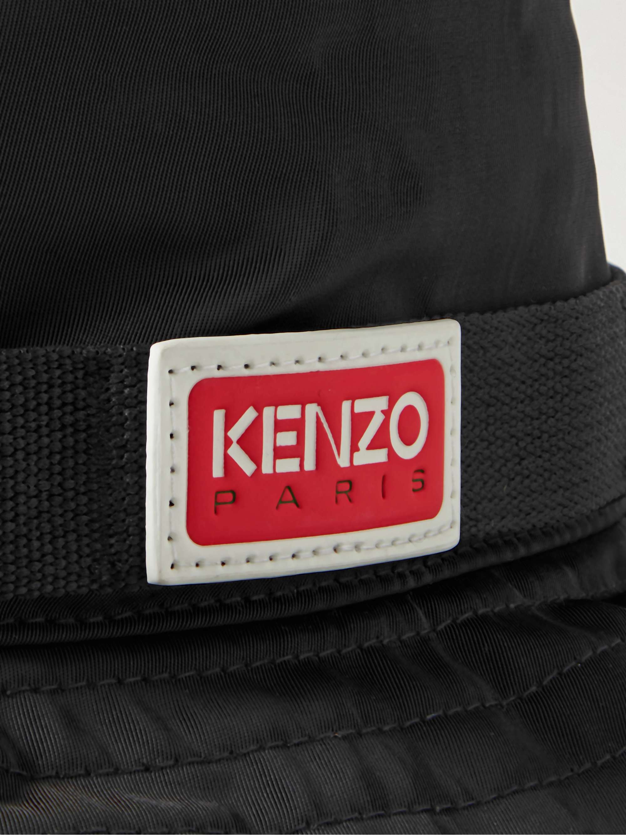 KENZO Logo Appliqu d Webbing Trimmed Shell Bucket Hat for Men MR
