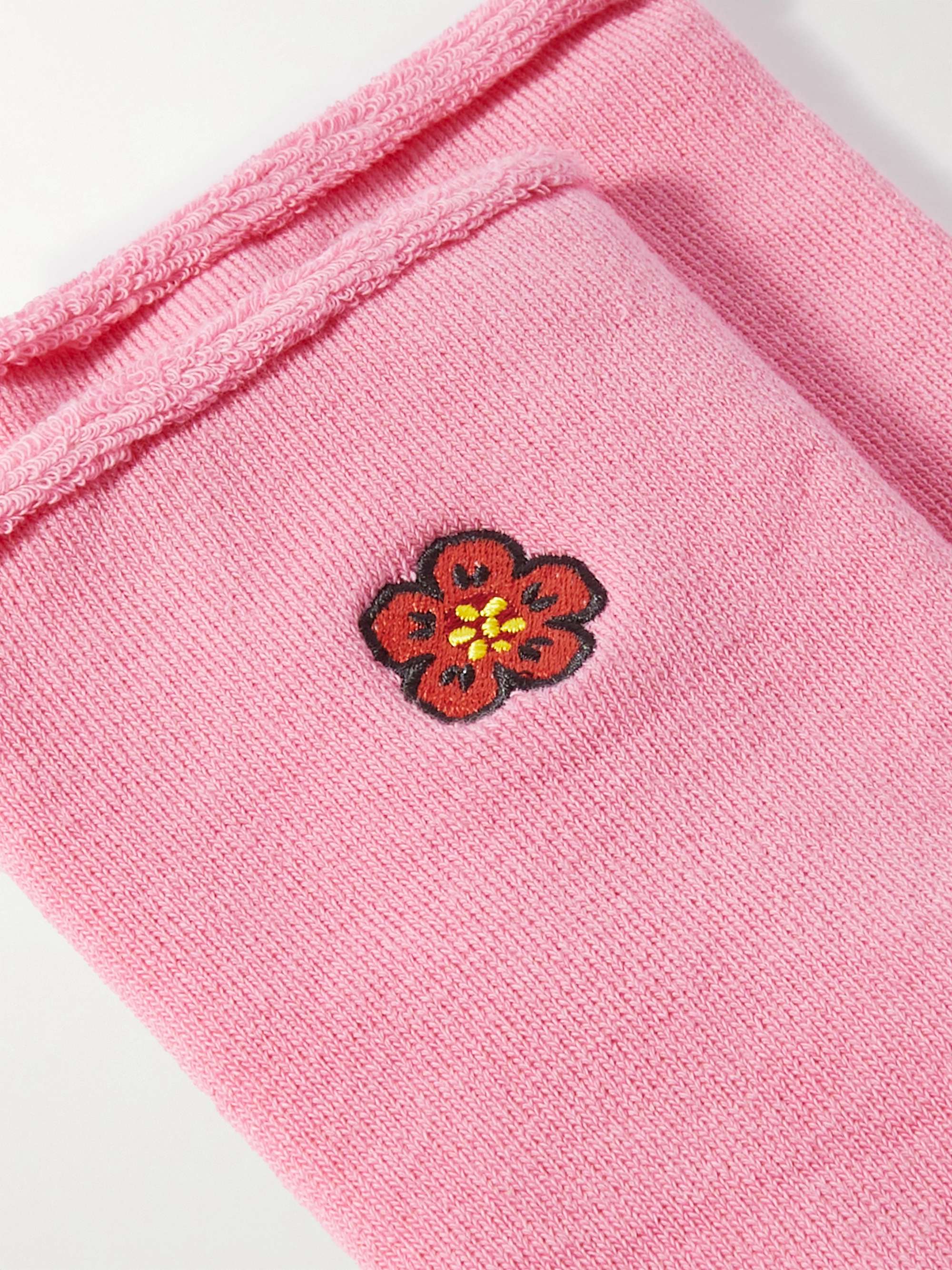 KENZO Embroidered Cotton-Blend Socks