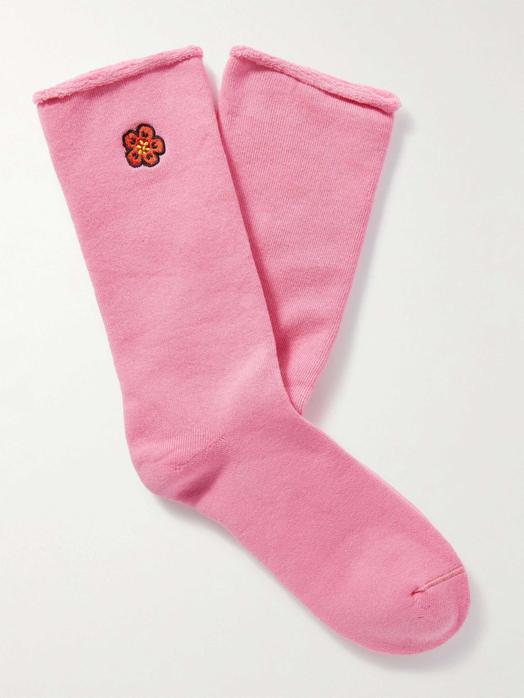 KENZO Embroidered Cotton-Blend Socks