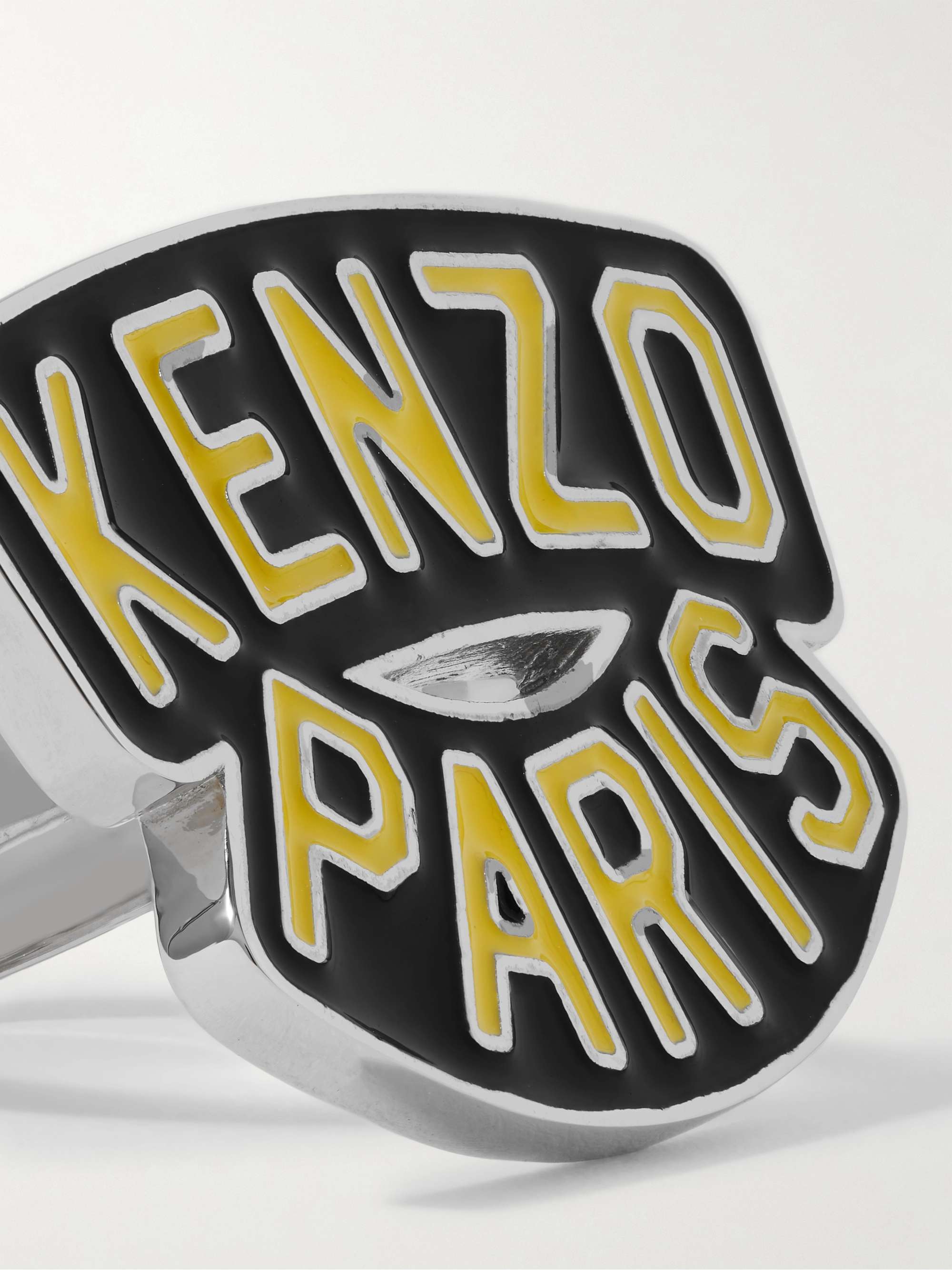 KENZO Adjustable SilverTone and Enamel Ring for Men MR PORTER