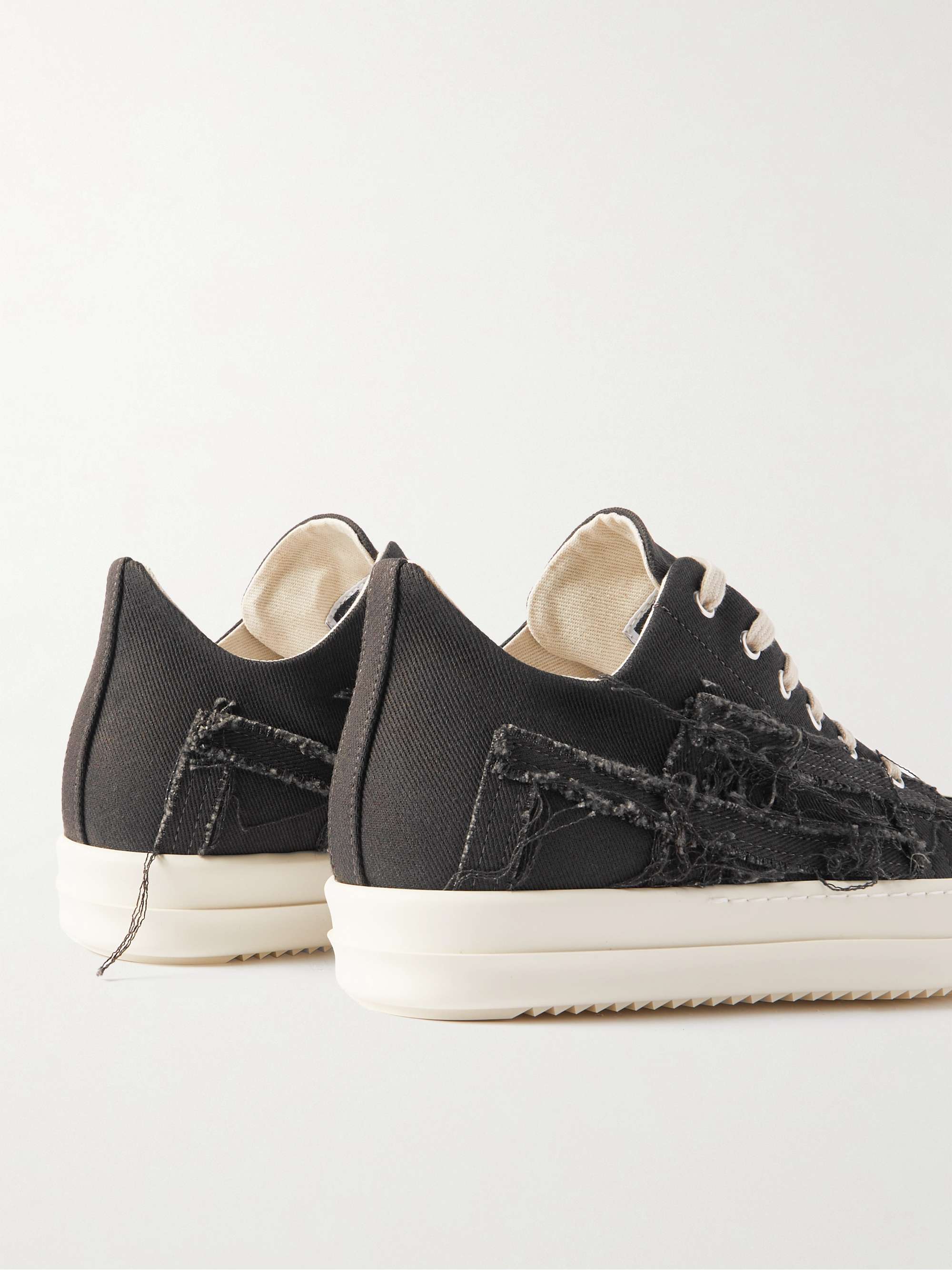 DRKSHDW BY RICK OWENS Distressed Gabardine Sneakers