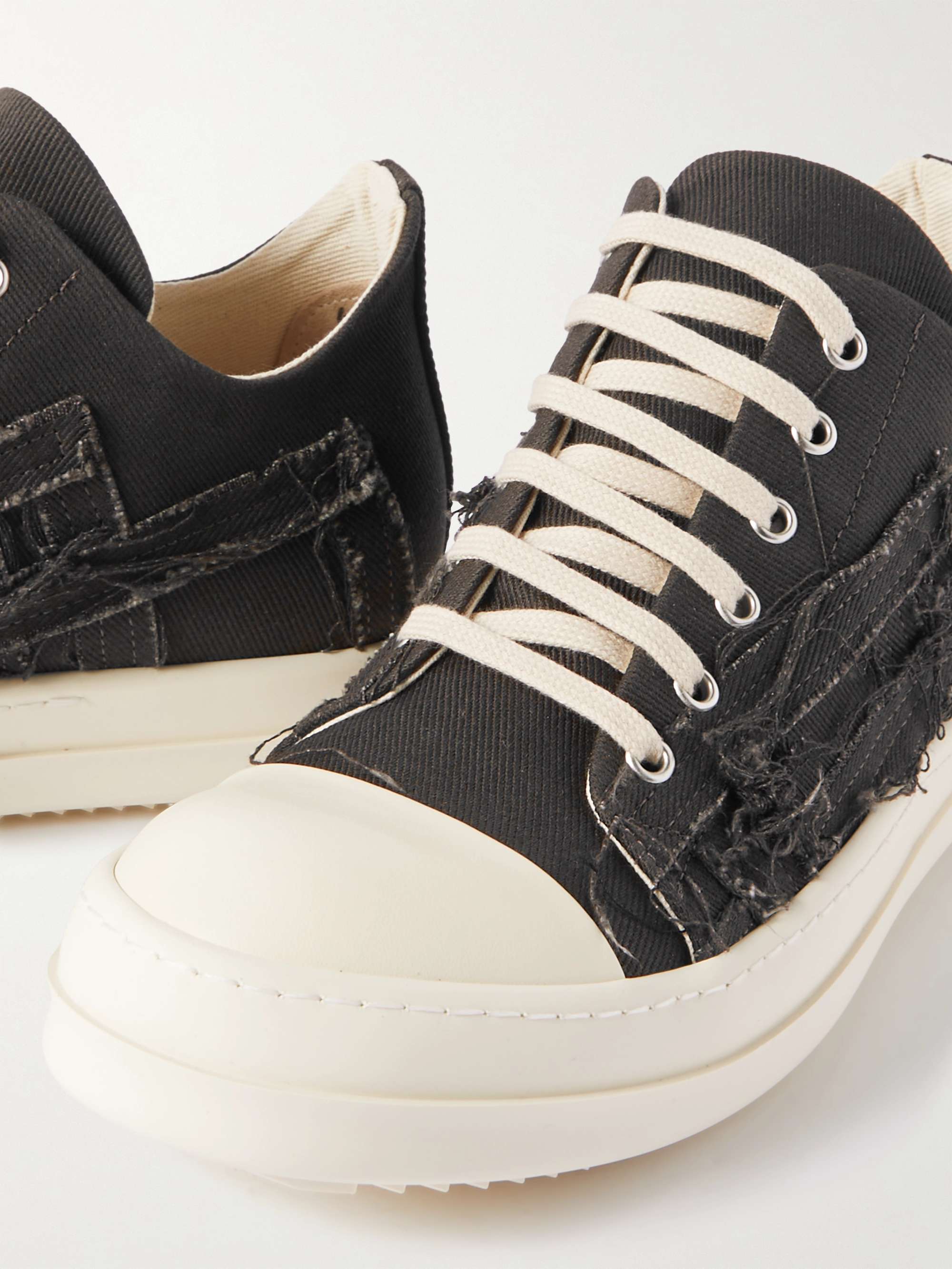 DRKSHDW BY RICK OWENS Distressed Gabardine Sneakers