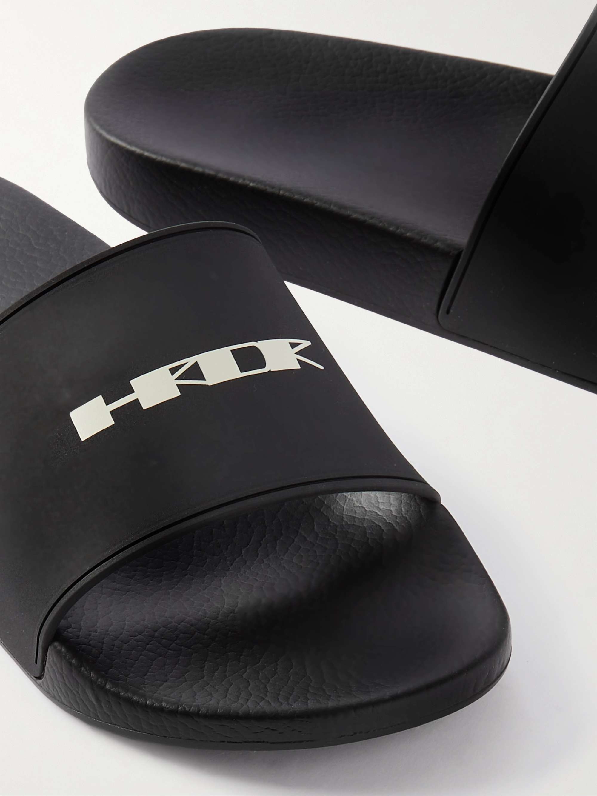 DRKSHDW BY RICK OWENS Logo-Print Rubber Slides