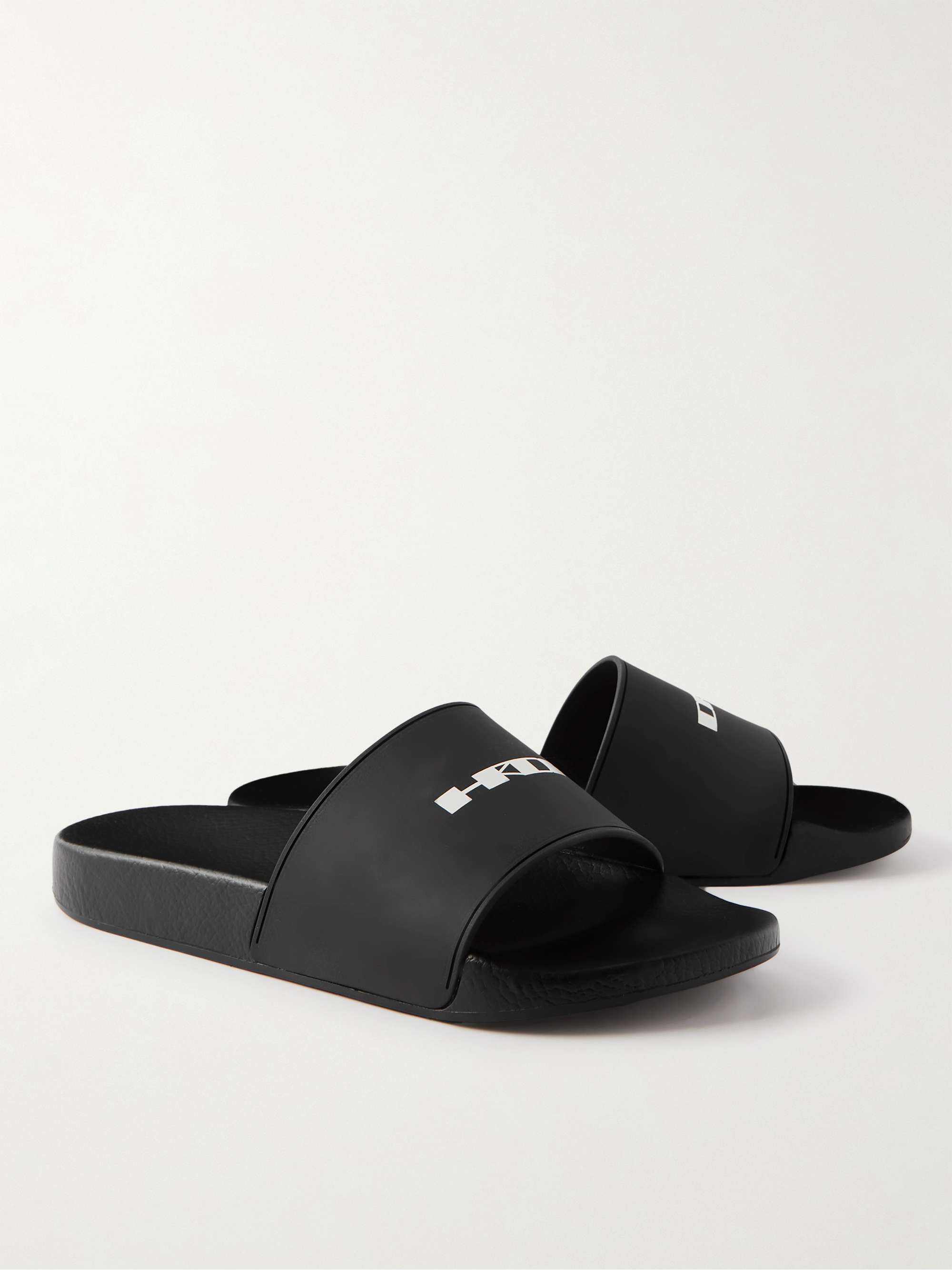 DRKSHDW BY RICK OWENS Logo-Print Rubber Slides