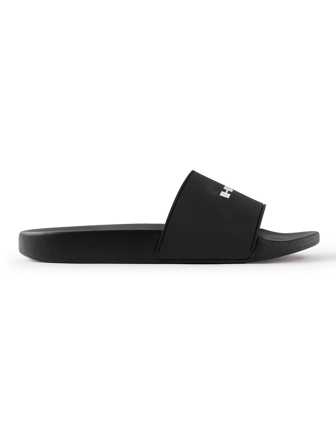 RICK OWENS DRKSHDW LOGO-PRINT RUBBER SLIDES