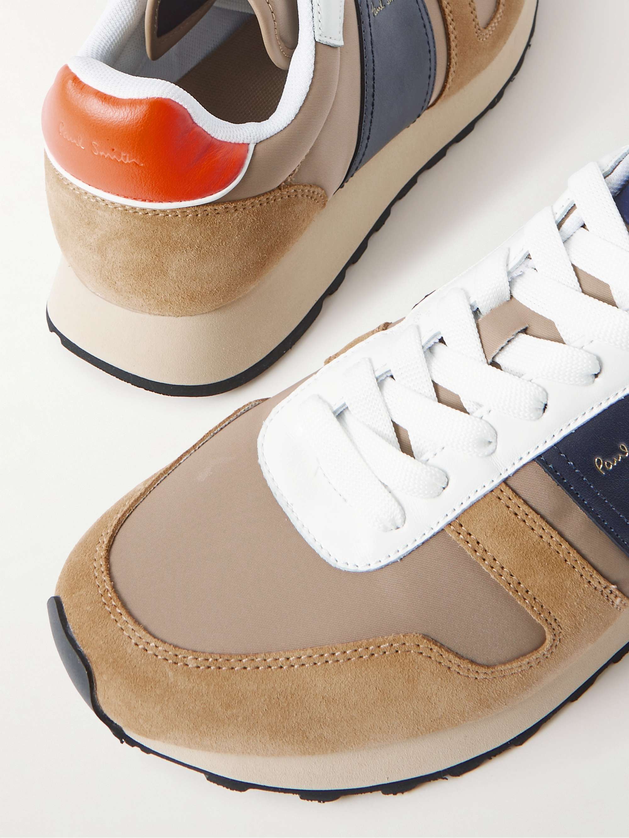 PAUL SMITH Eighties Suede, Leather and Shell Sneakers