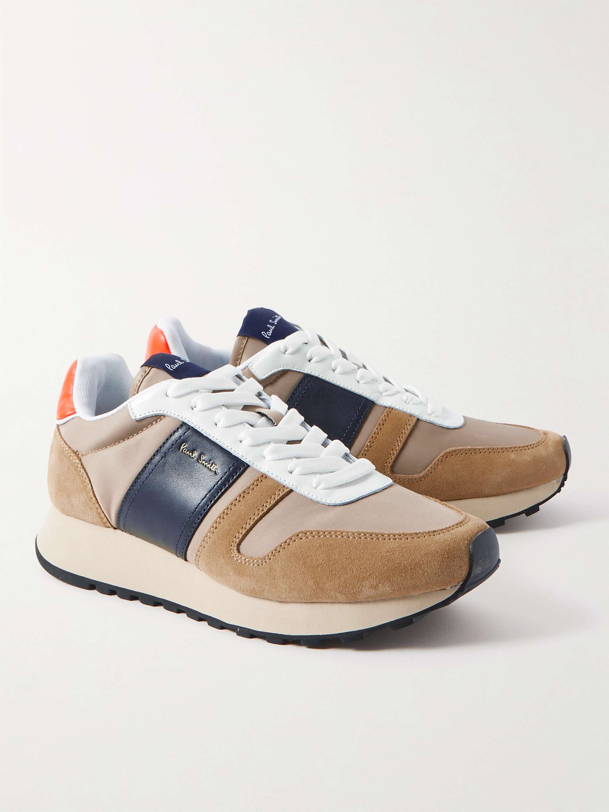 PAUL SMITH Eighties Suede, Leather and Shell Sneakers