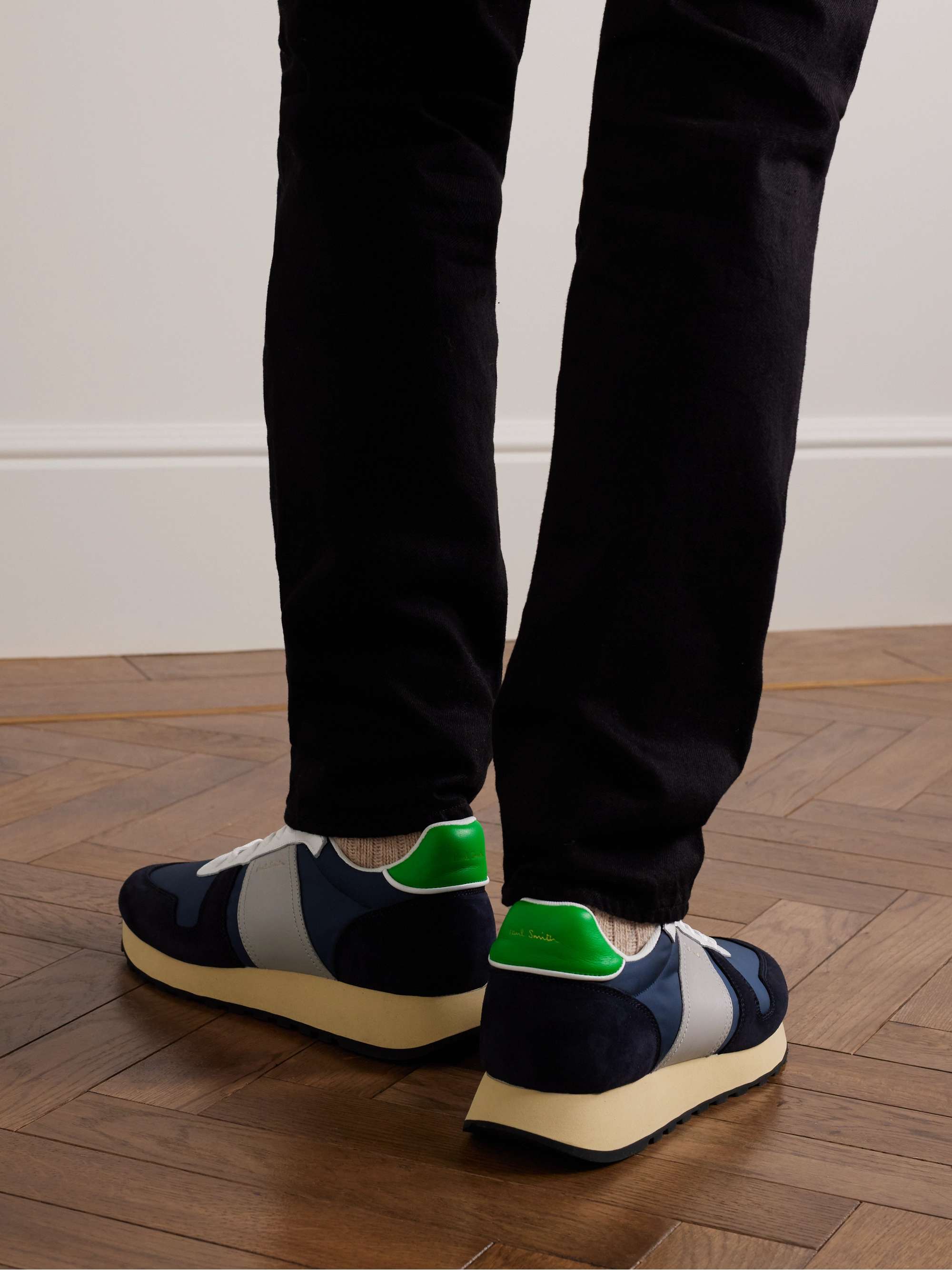 PAUL SMITH Eighties Leather and Suede-Trimmed Canvas Sneakers for Men