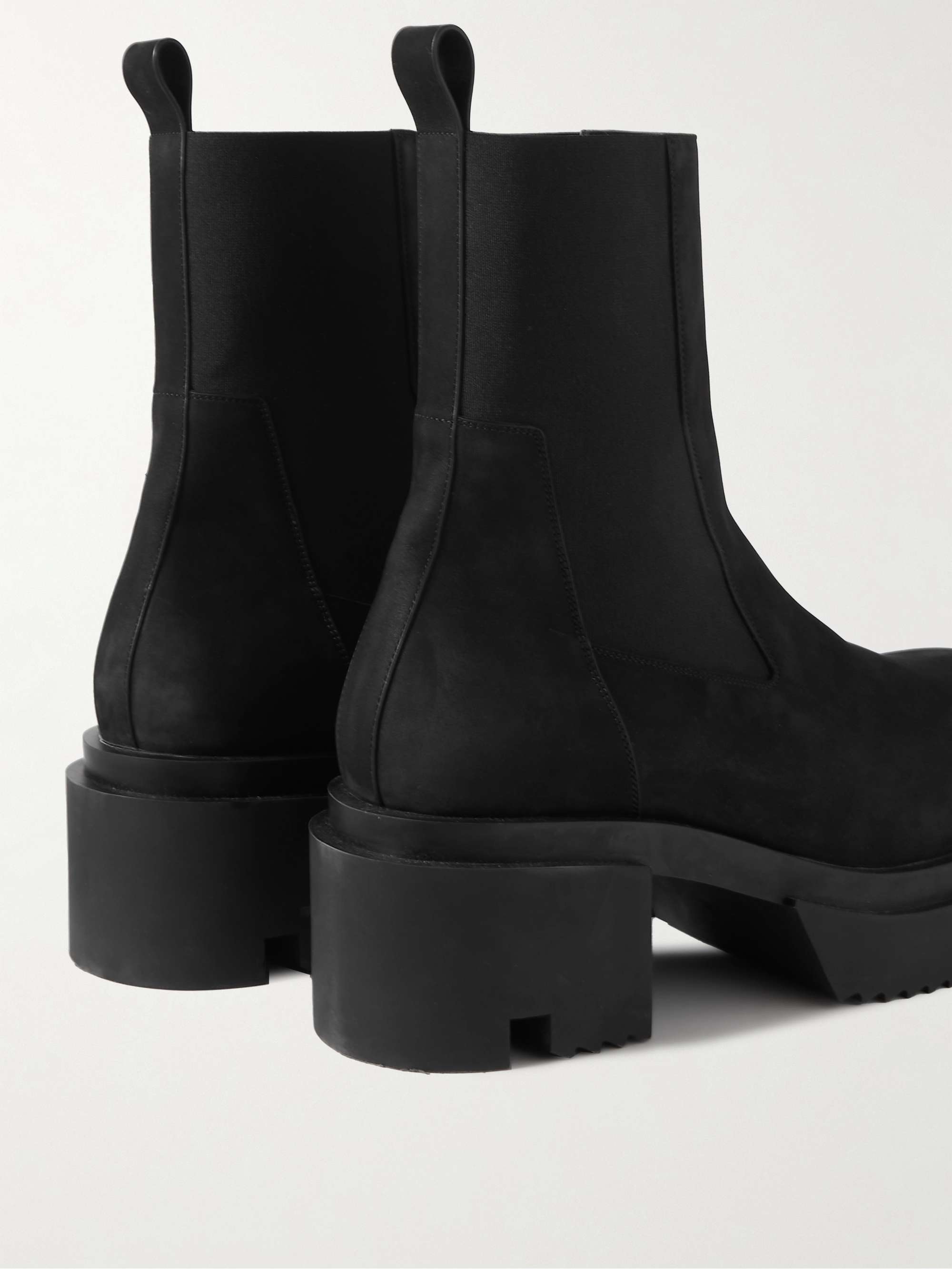 RICK OWENS Beatle Bogun Nubuck Chelsea Boots