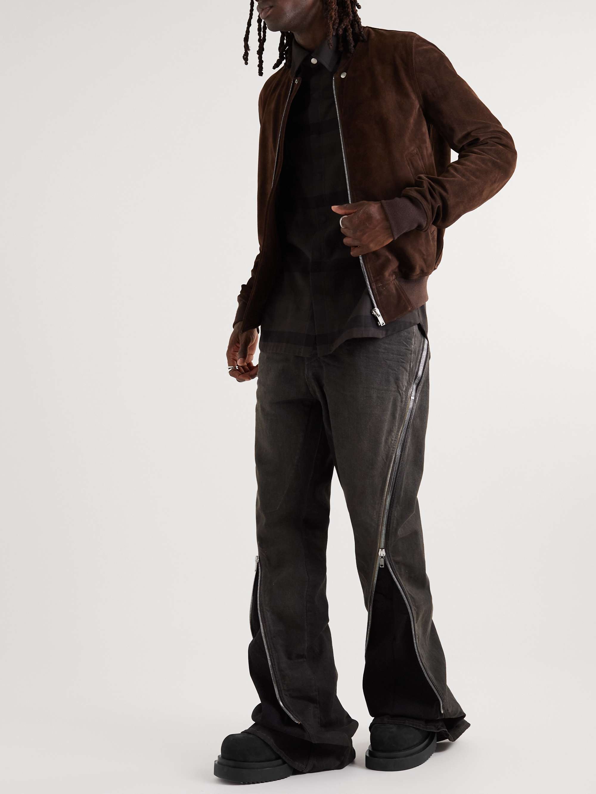 RICK OWENS Beatle Bogun Nubuck Chelsea Boots
